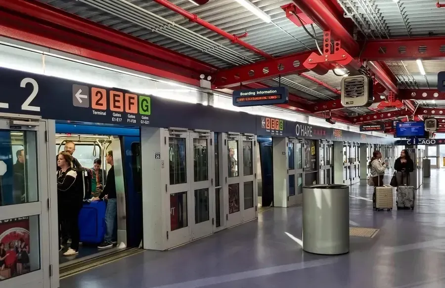 A CTA Blue Line platform