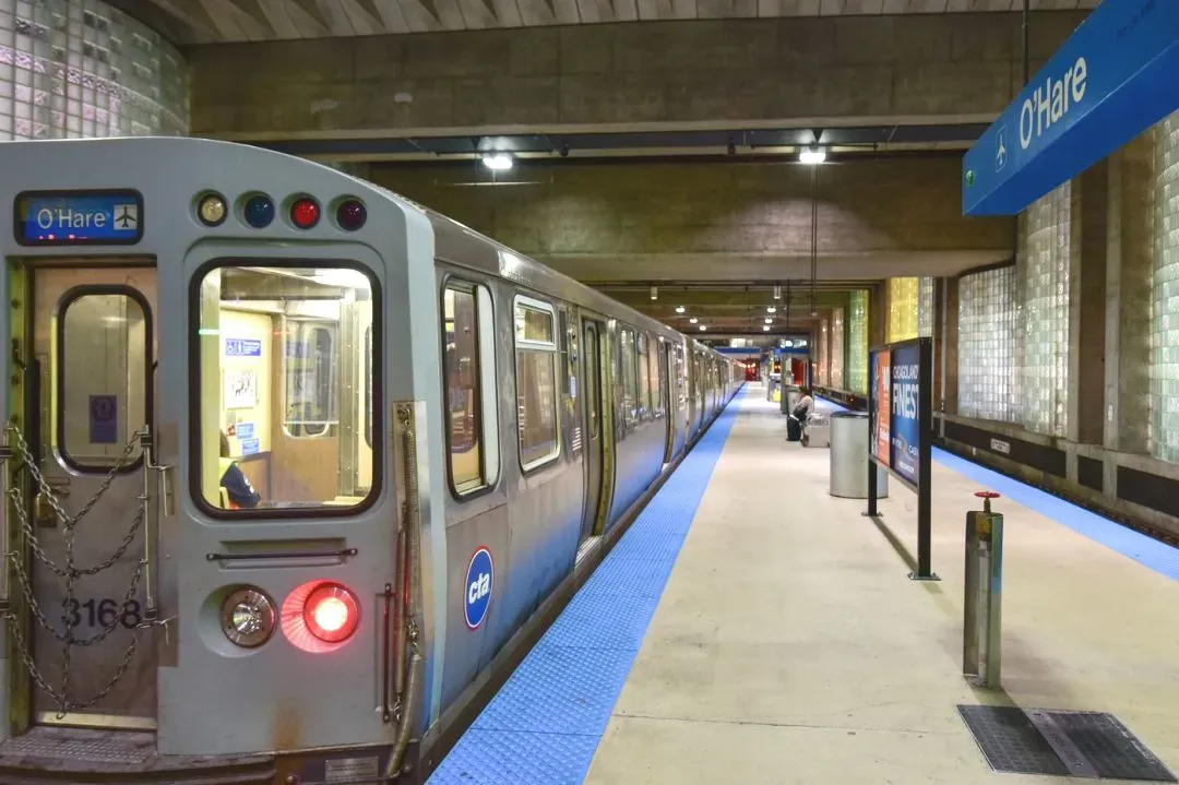 A CTA Blue Line train