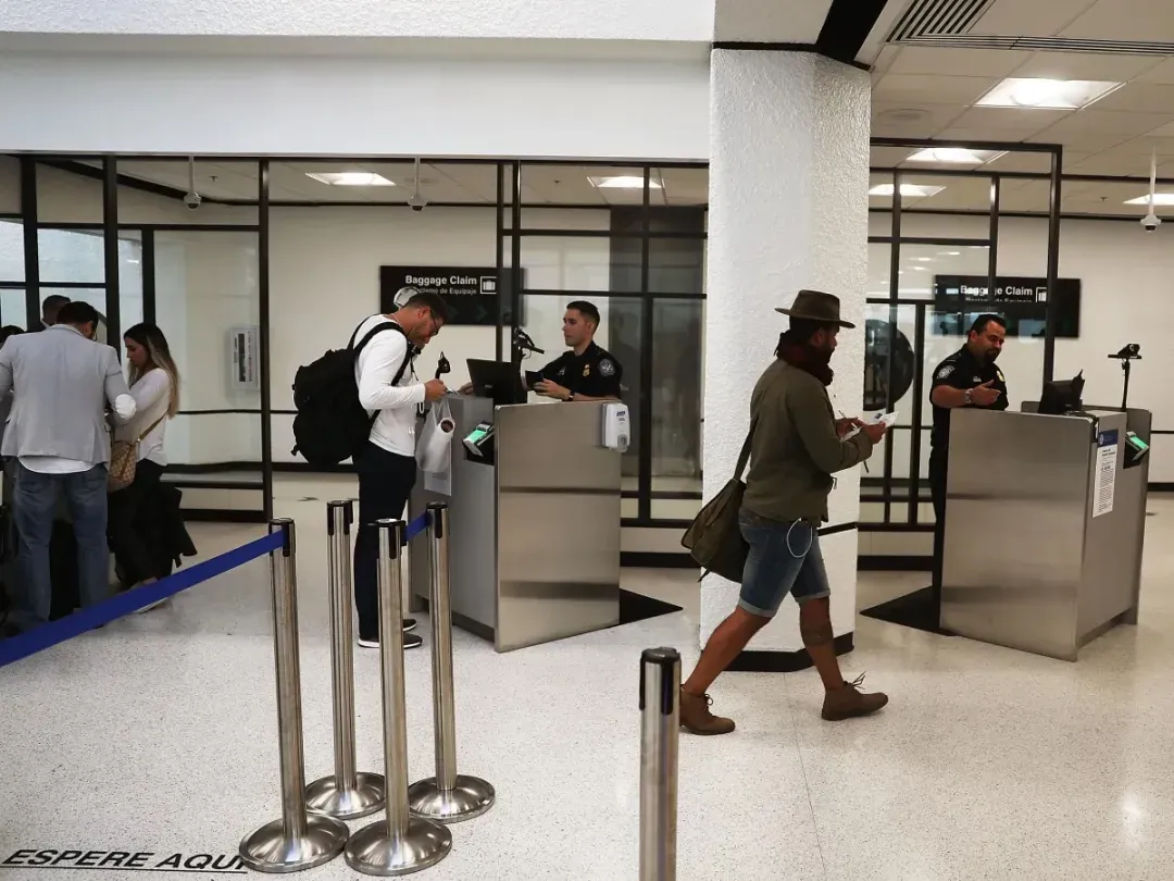 The immigration hall