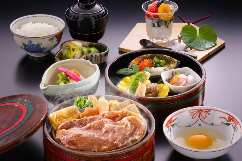 A sukiyaki set meal at Ningyocho Imahan