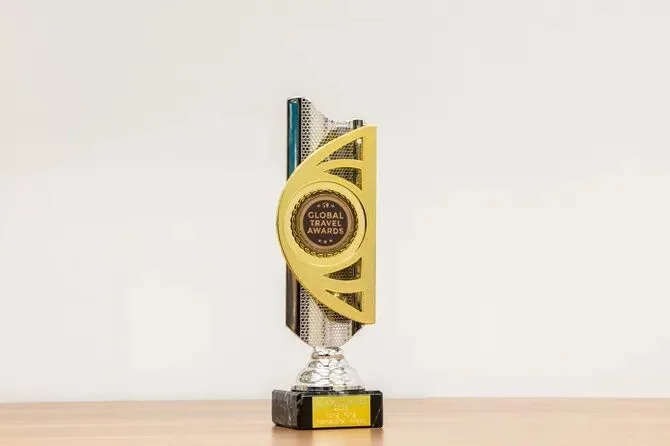 The Global Travel Awards 2026 World's Best Airport trophy