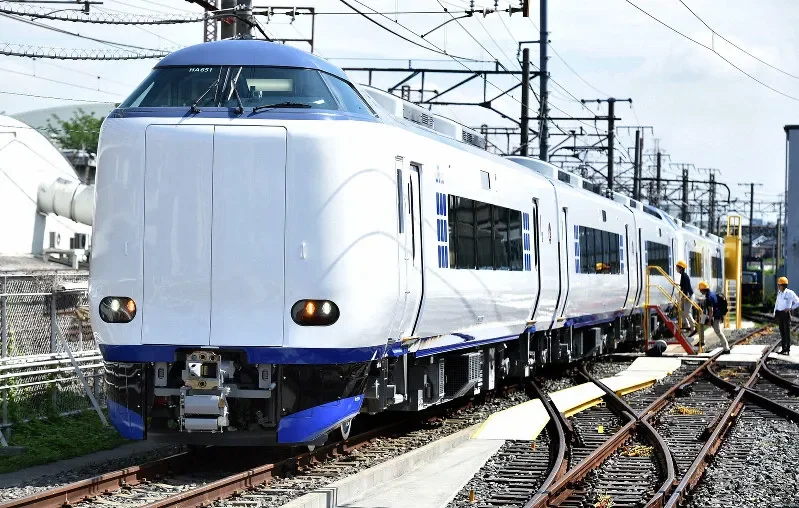 A JR HARUKA limited express train bound for Kyoto