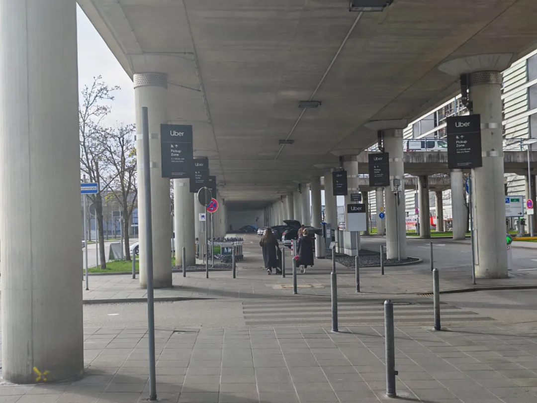 The T2 Uber pick-up point