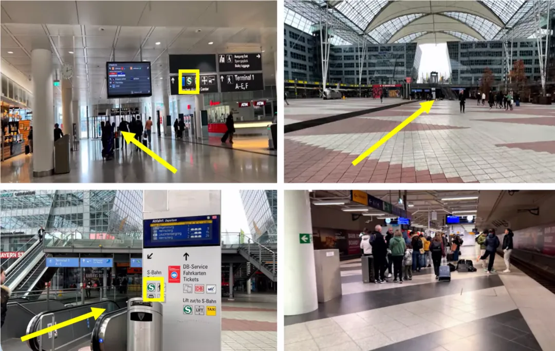 From T2 to the S-Bahn station
