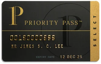 A Priority Pass Select membership card