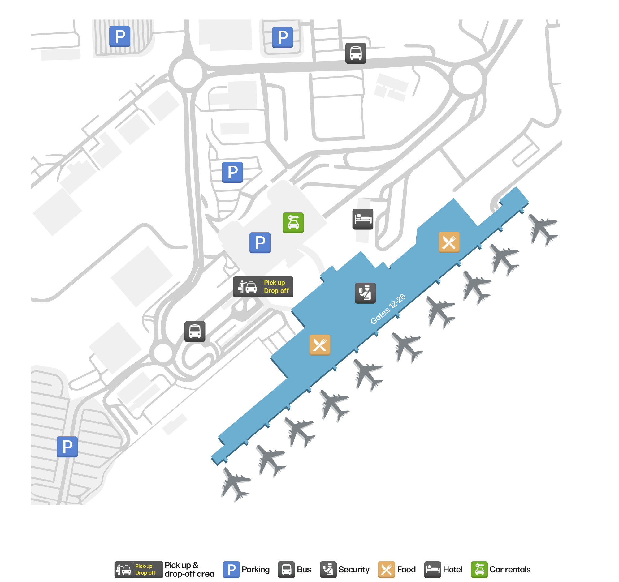 ADL Airport Terminal Map — Gates & Navigation