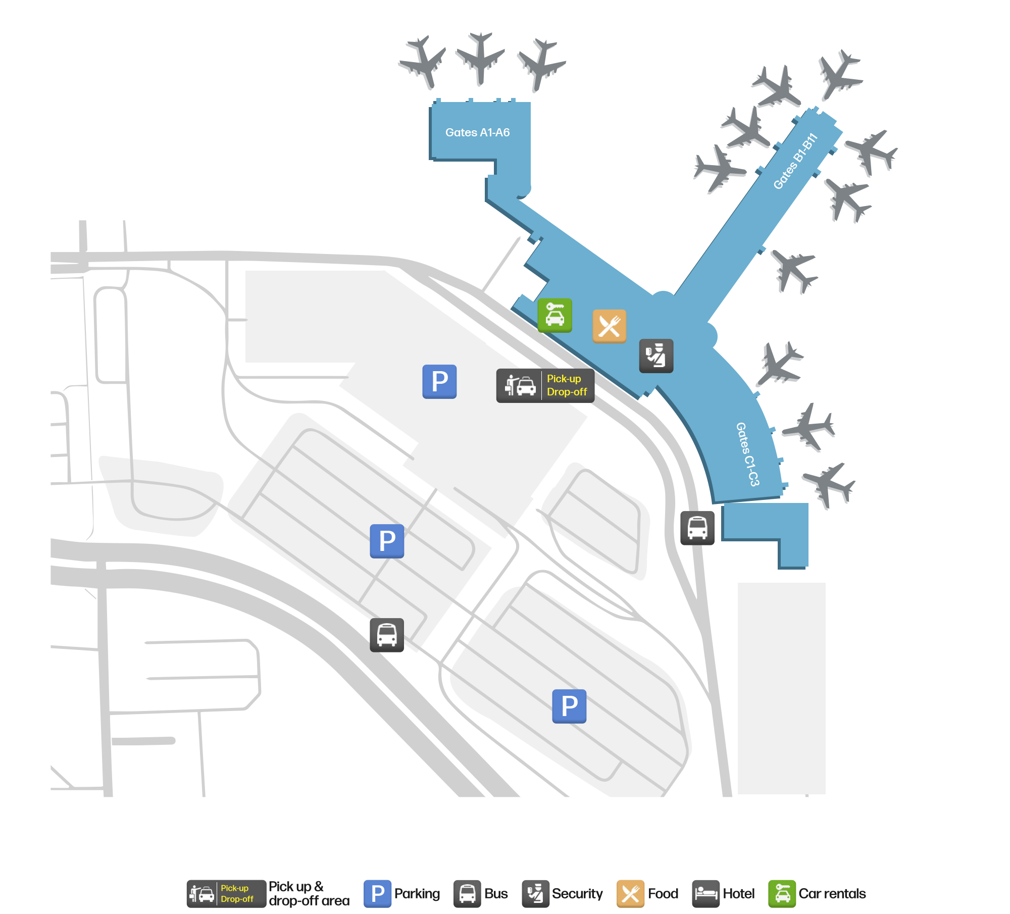 ALB Airport Terminal Map — Gates & Navigation