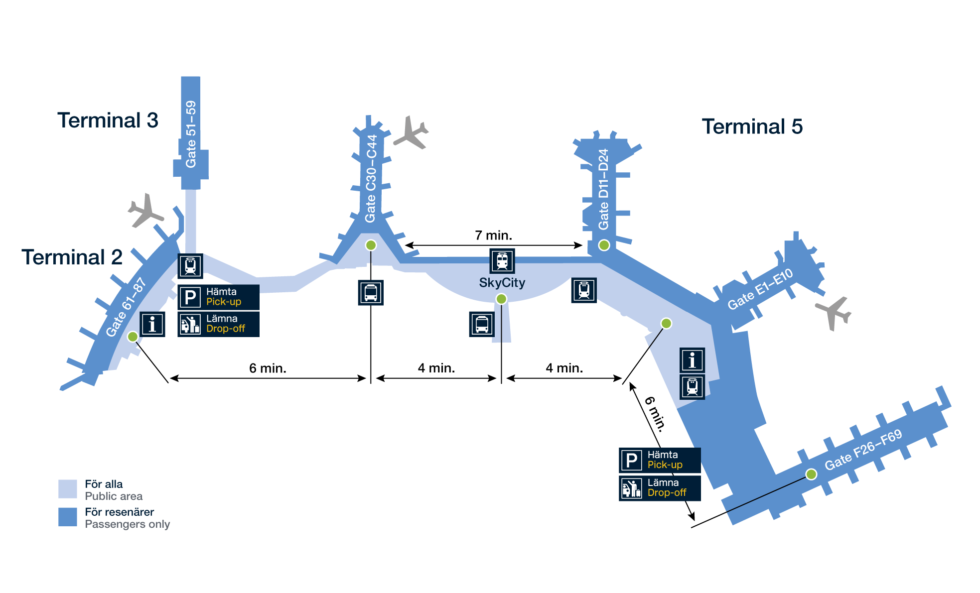 ARN Airport Terminal Map — Gates & Navigation
