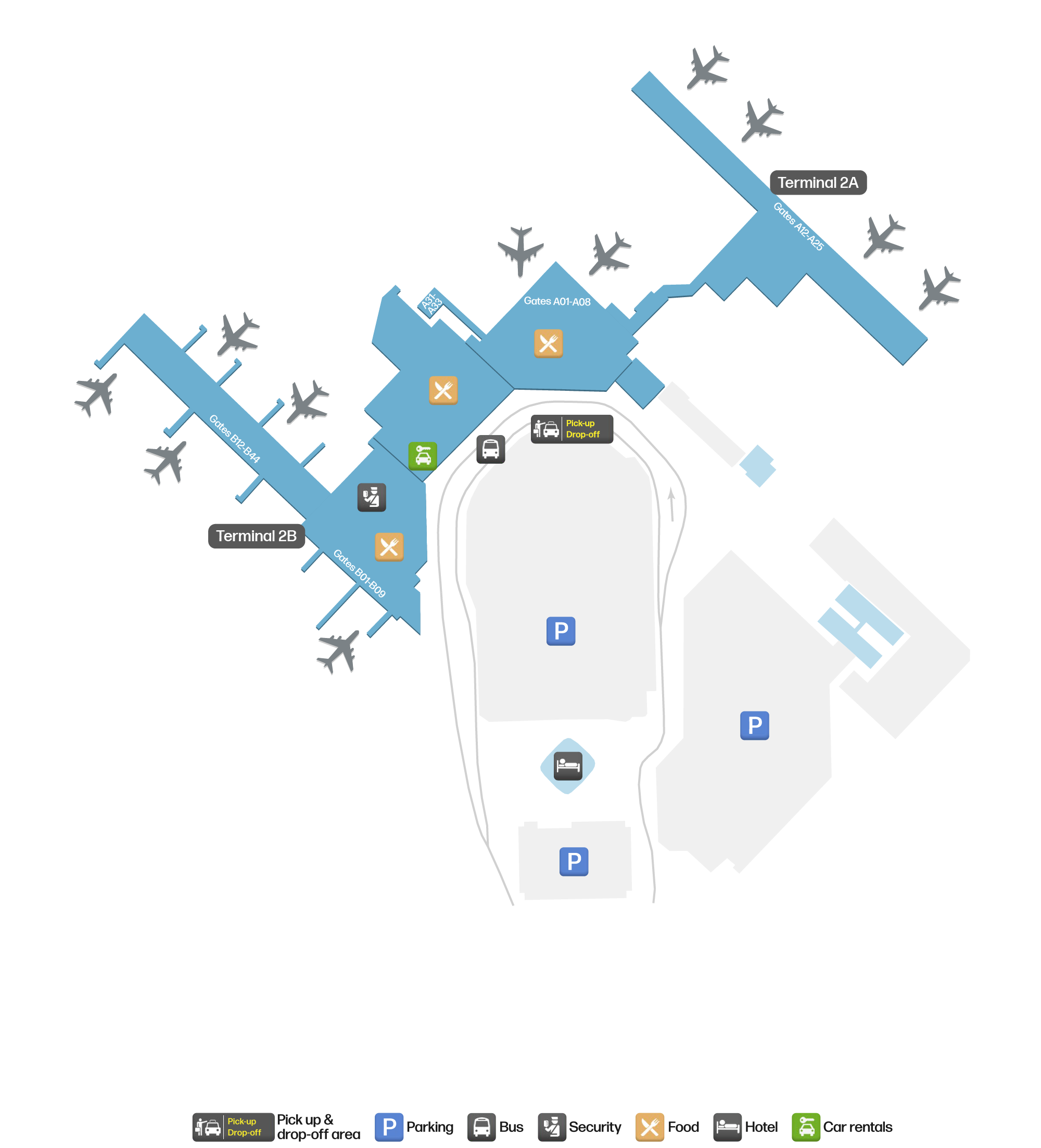 BUD Airport Terminal Map — Gates & Navigation
