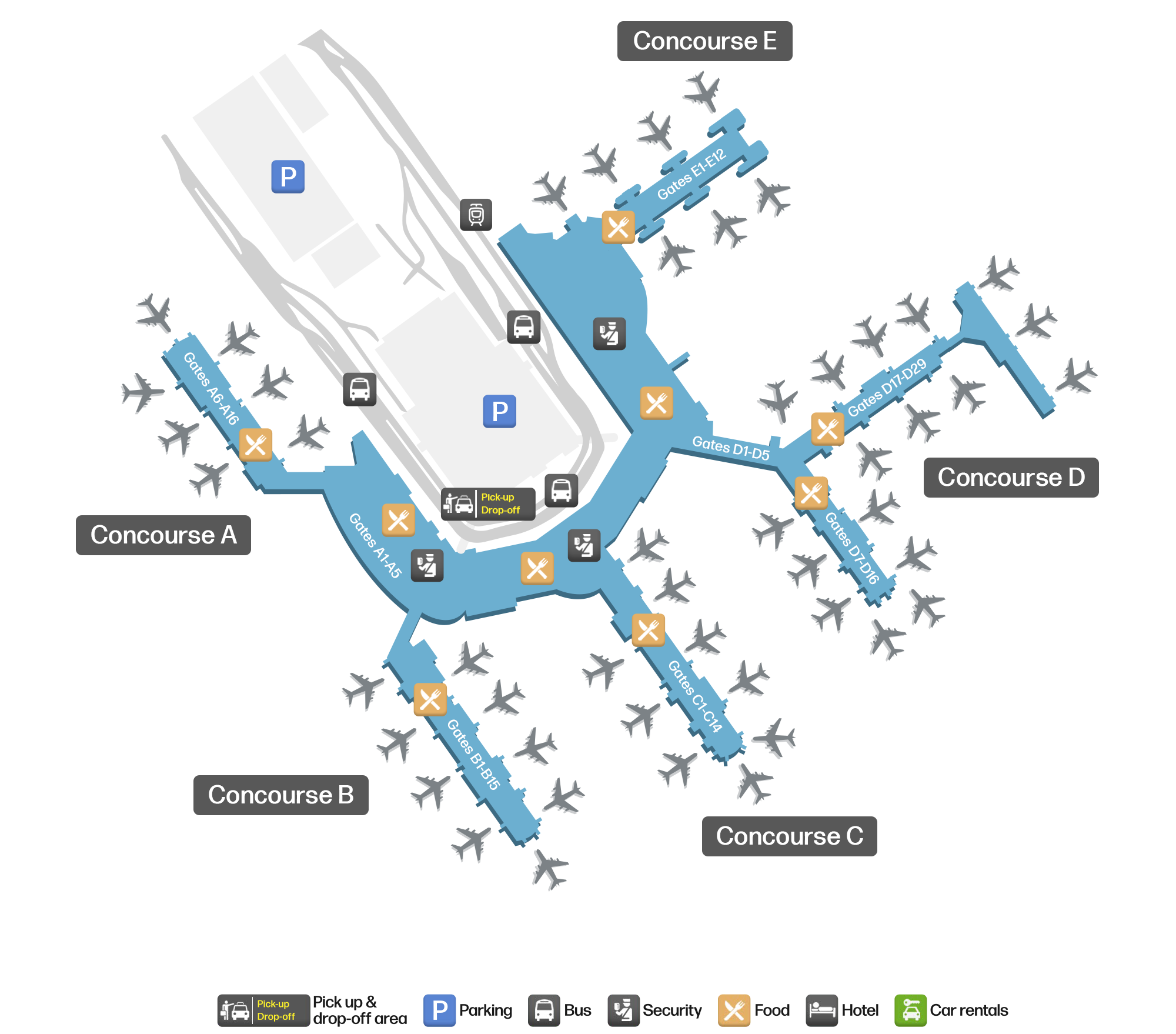 BWI Airport Terminal Map — Gates & Navigation