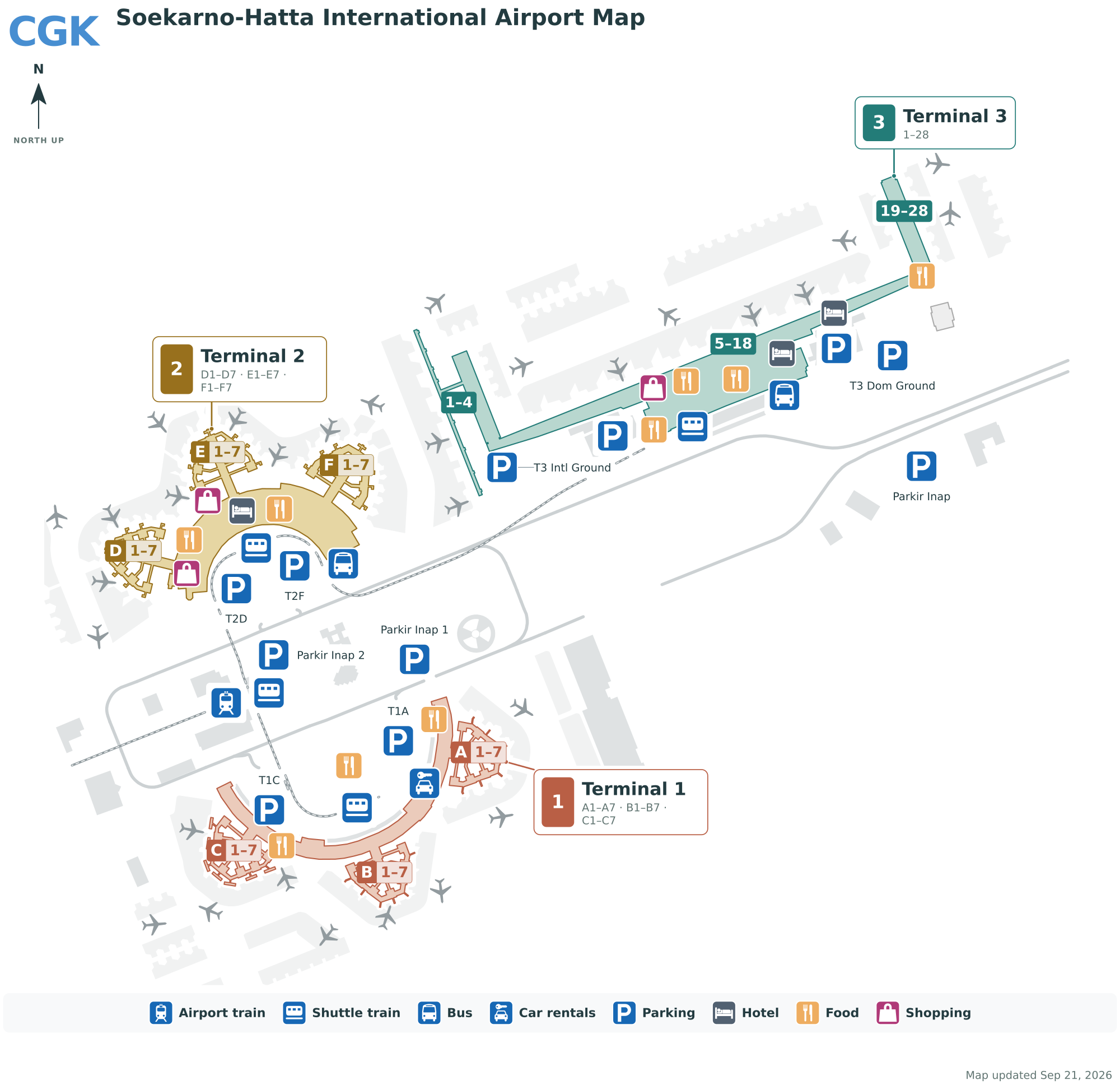 CGK Airport Terminal Map — Gates & Navigation