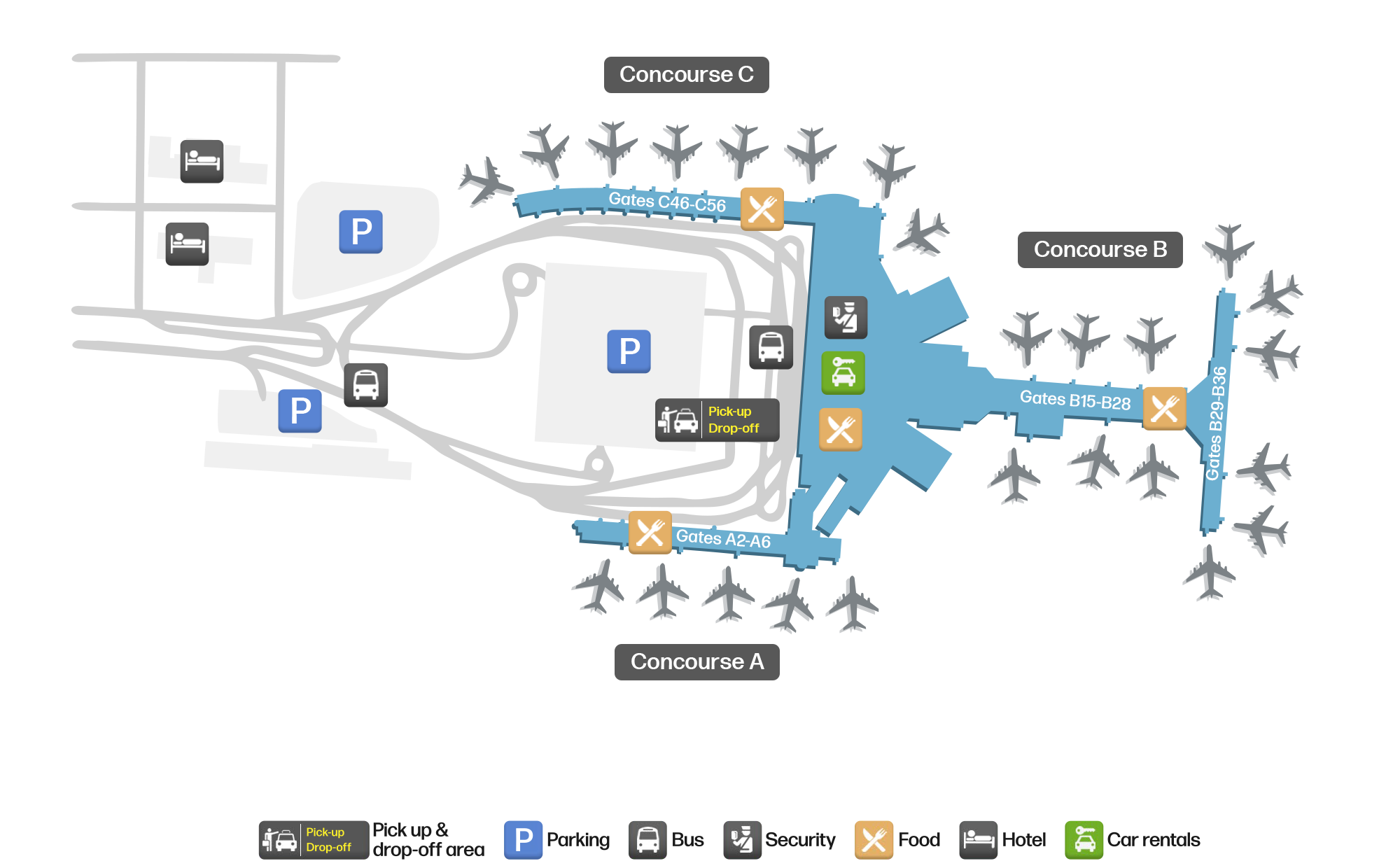 CMH Airport Terminal Map — Gates & Navigation
