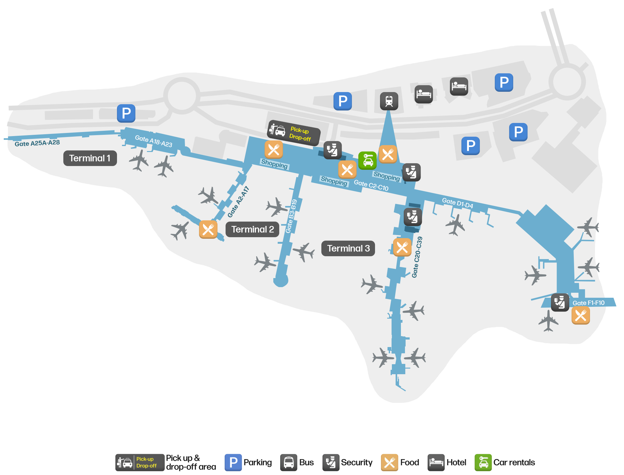 CPH Airport Terminal Map — Gates & Navigation