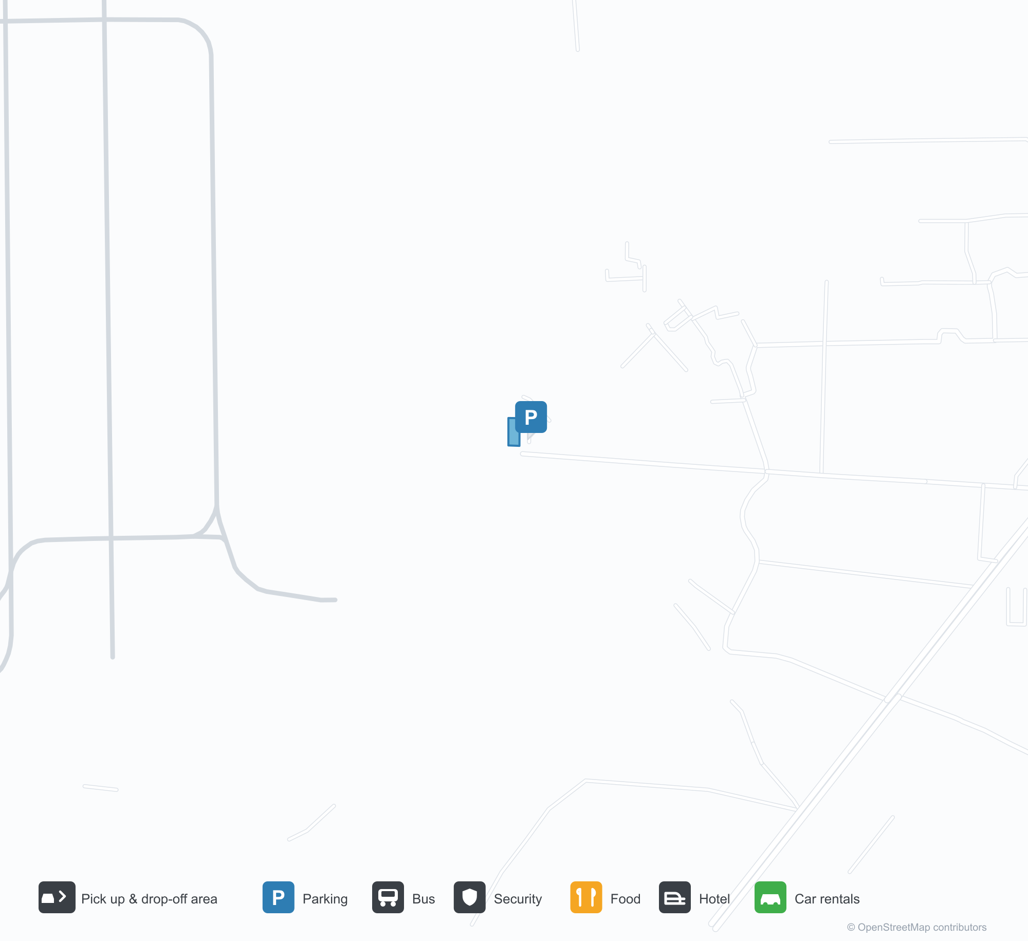 Chiayi Airport (CYI) terminal map showing all terminals, gate ranges and concourses