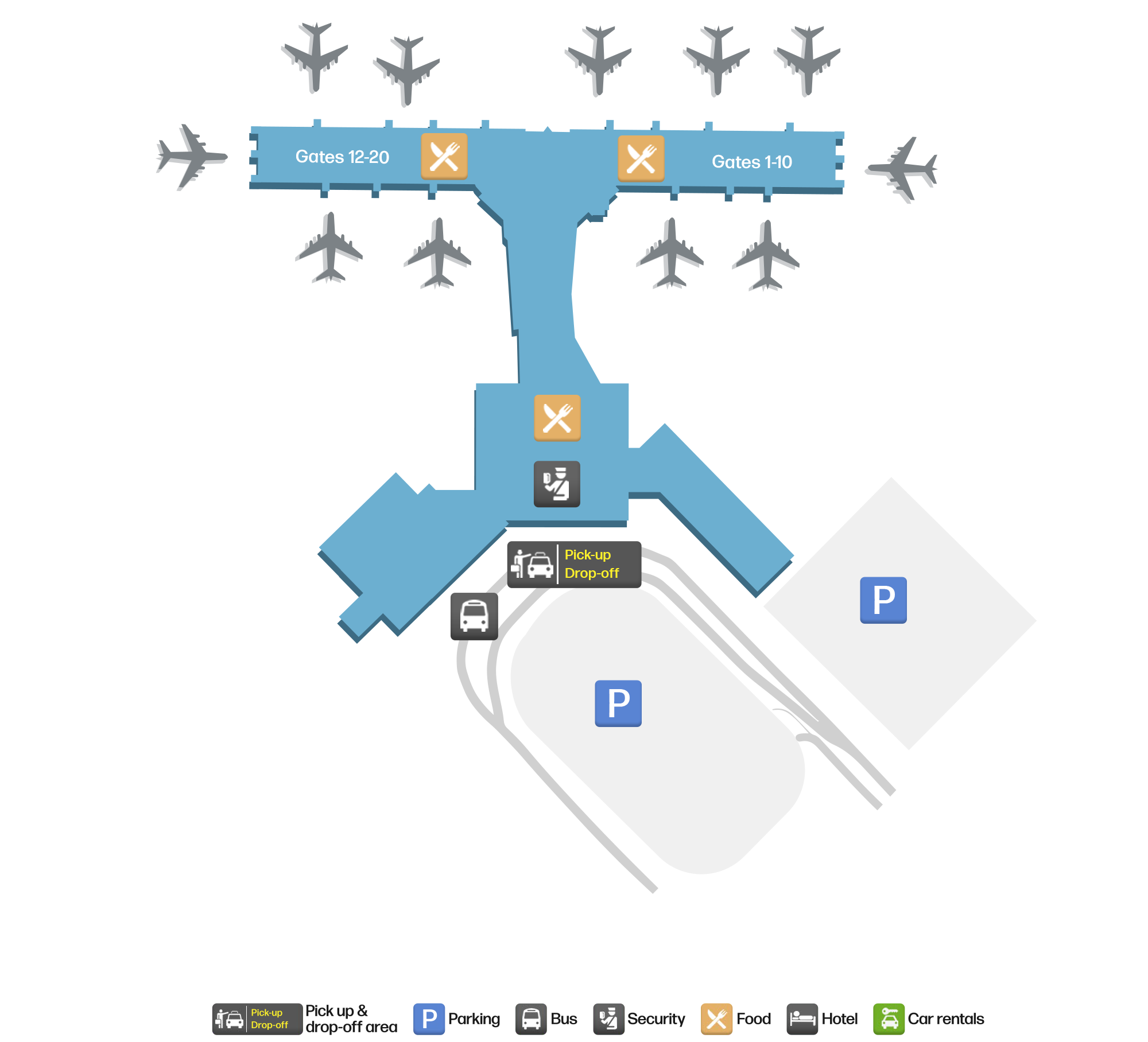 DAL Airport Terminal Map — Gates & Navigation