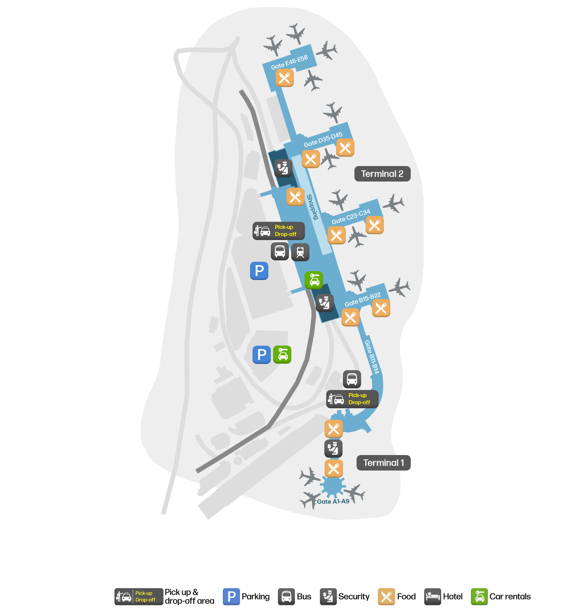 DCA Airport Terminal Map — Gates & Navigation