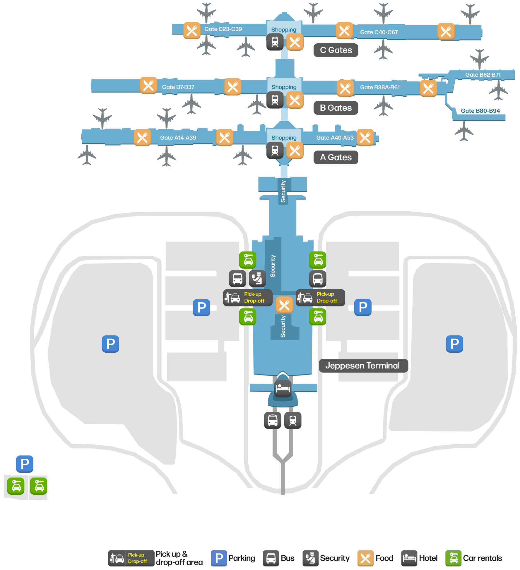 DEN Airport Terminal Map — Gates & Navigation
