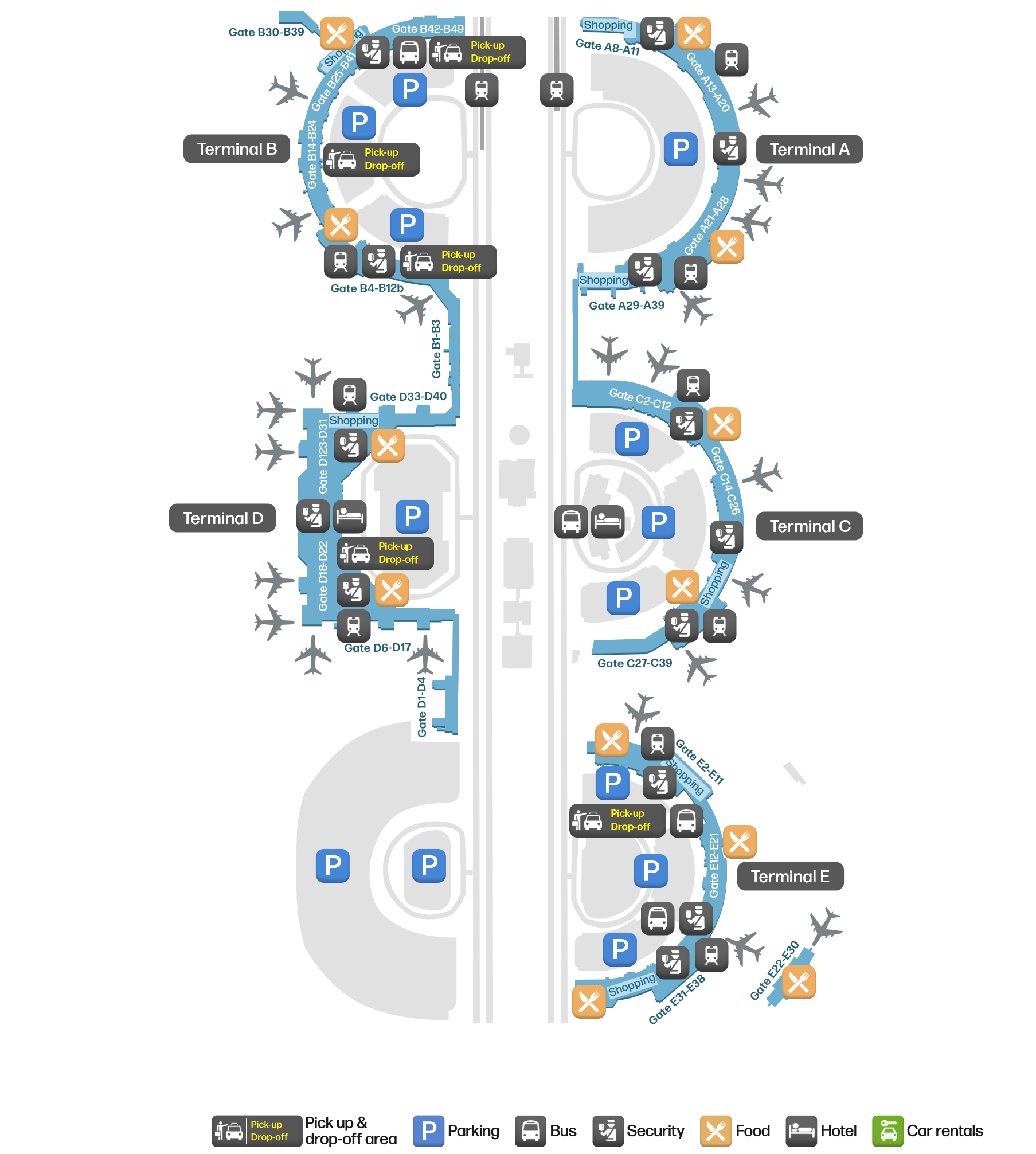 DFW Airport Terminal Map — Gates & Navigation