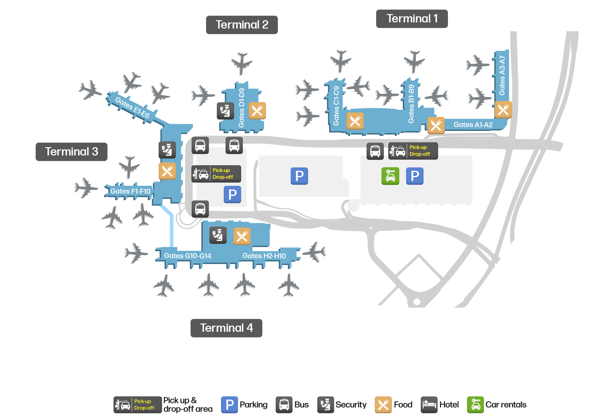 FLL Airport Terminal Map — Gates & Navigation