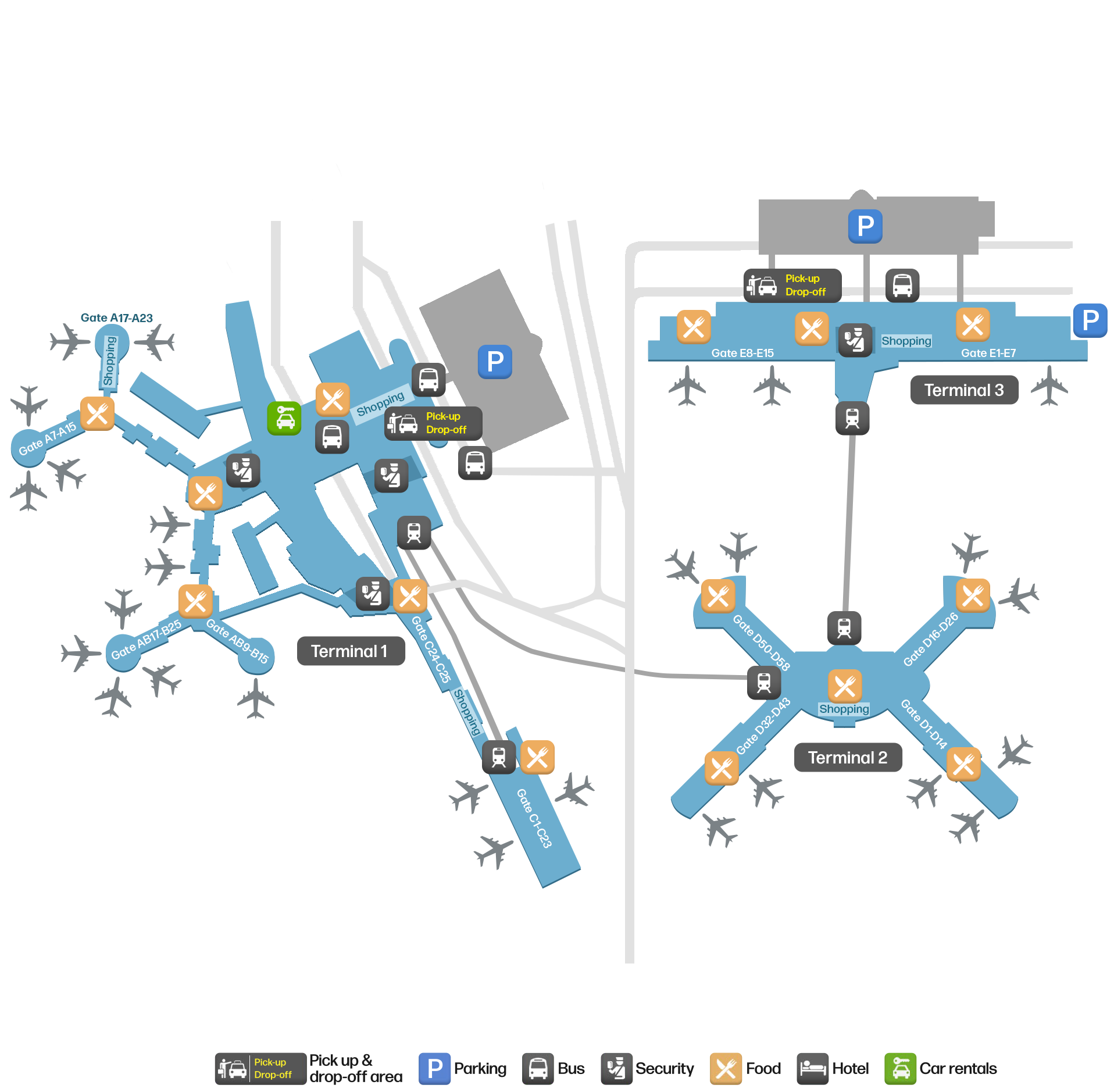 LAS Airport Terminal Map — Gates & Navigation