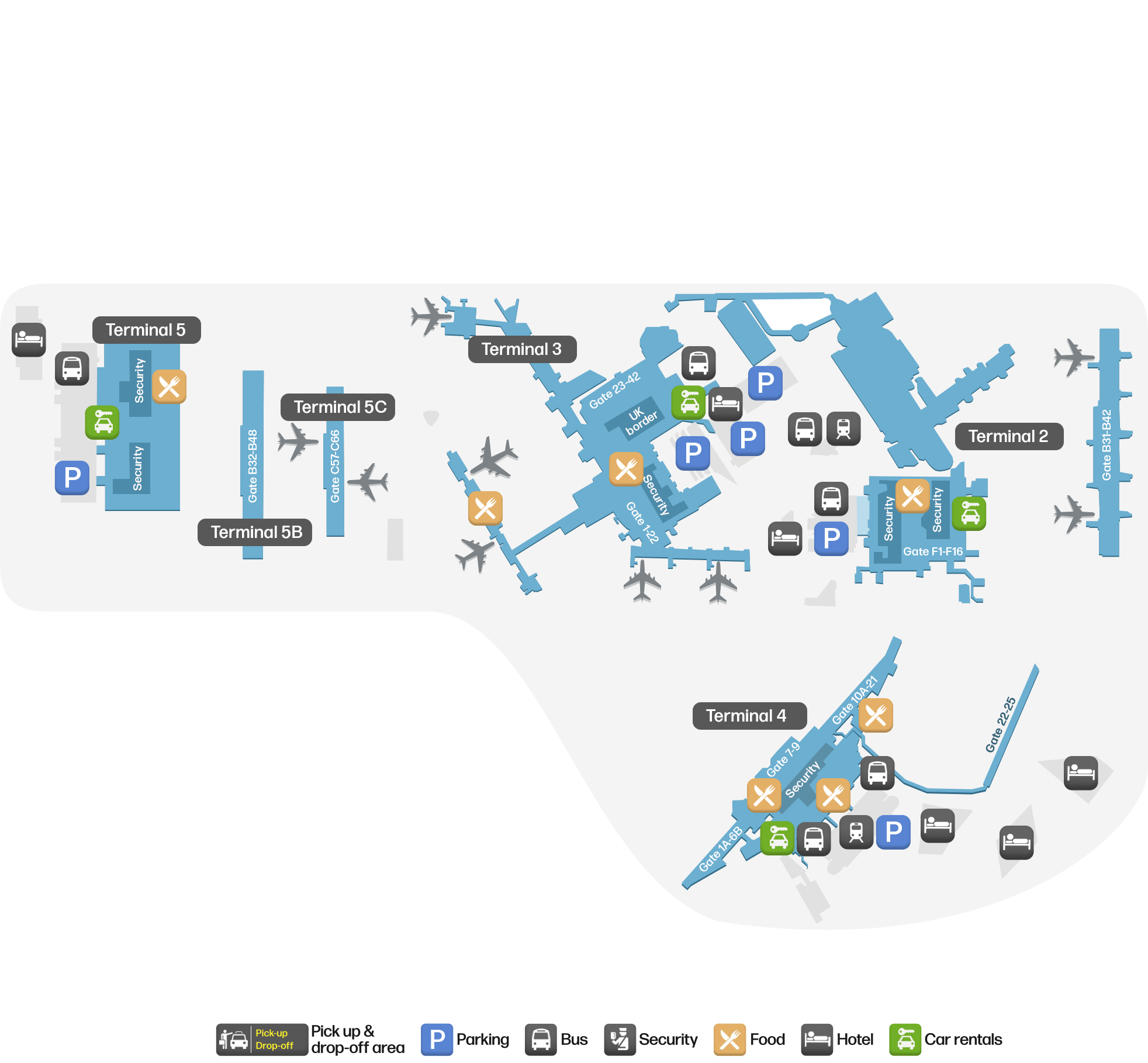 LHR Airport Terminal Map — Gates & Navigation