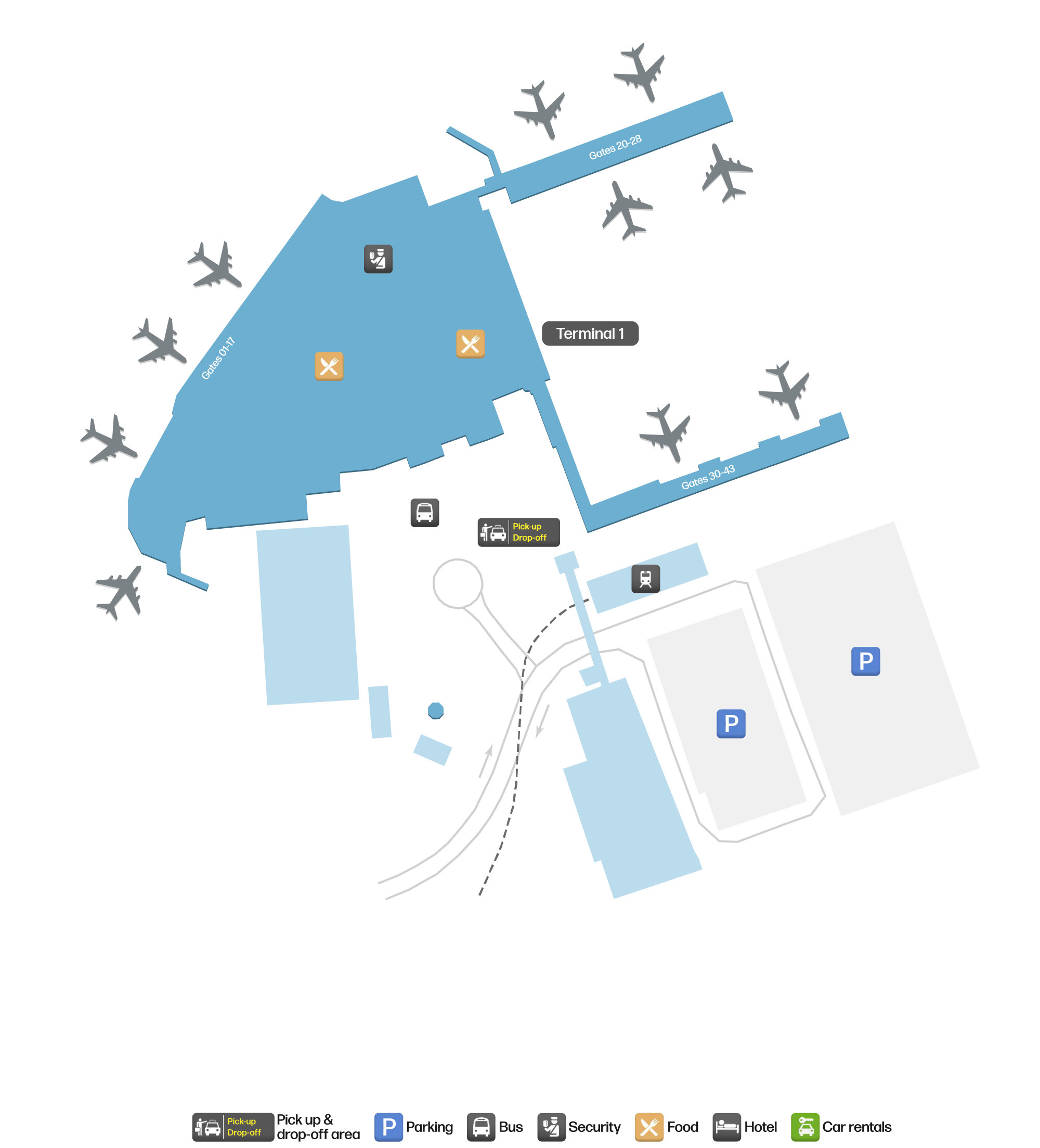 LTN Airport Terminal Map — Gates & Navigation