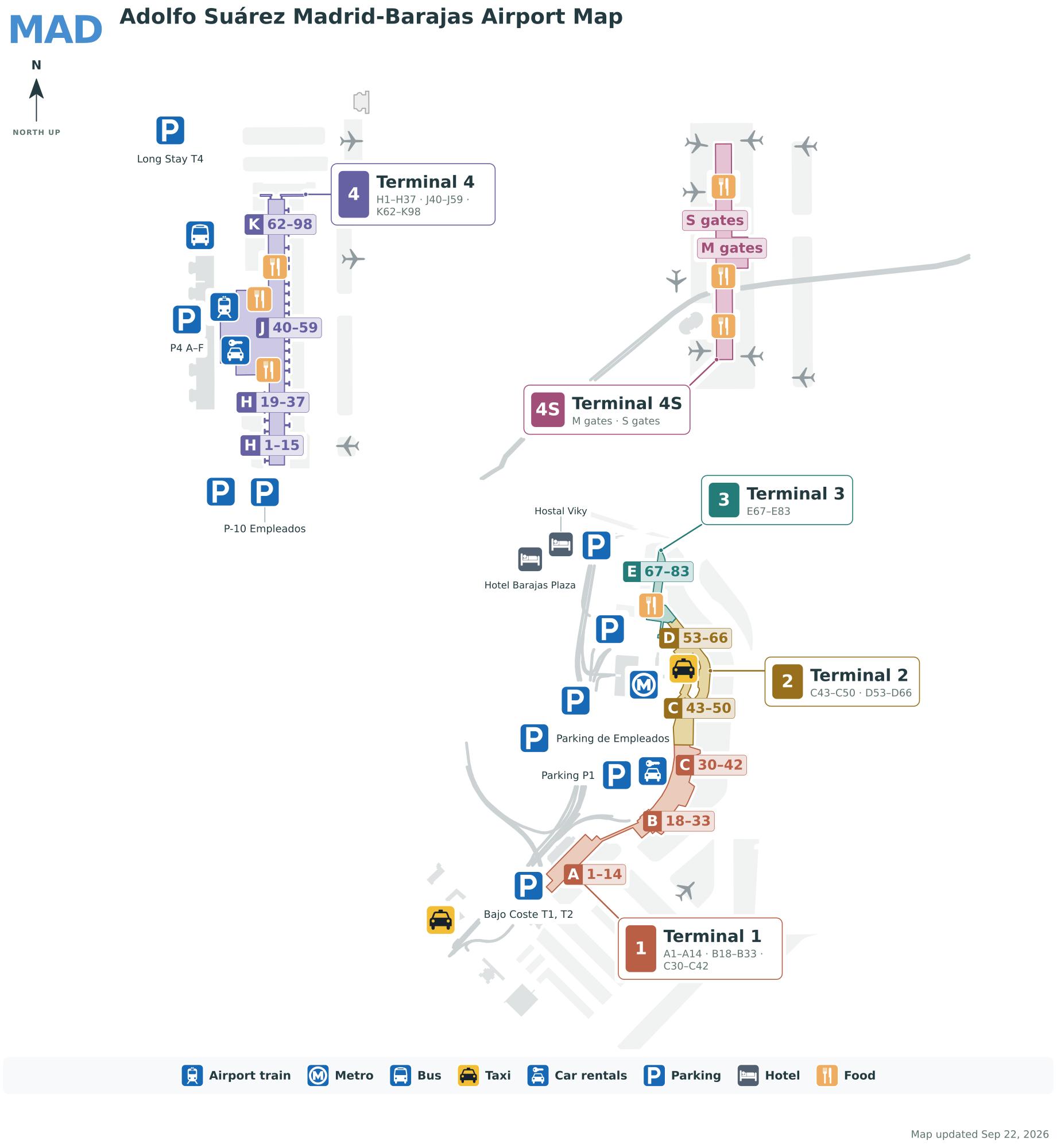 MAD Airport Terminal Map — Gates & Navigation