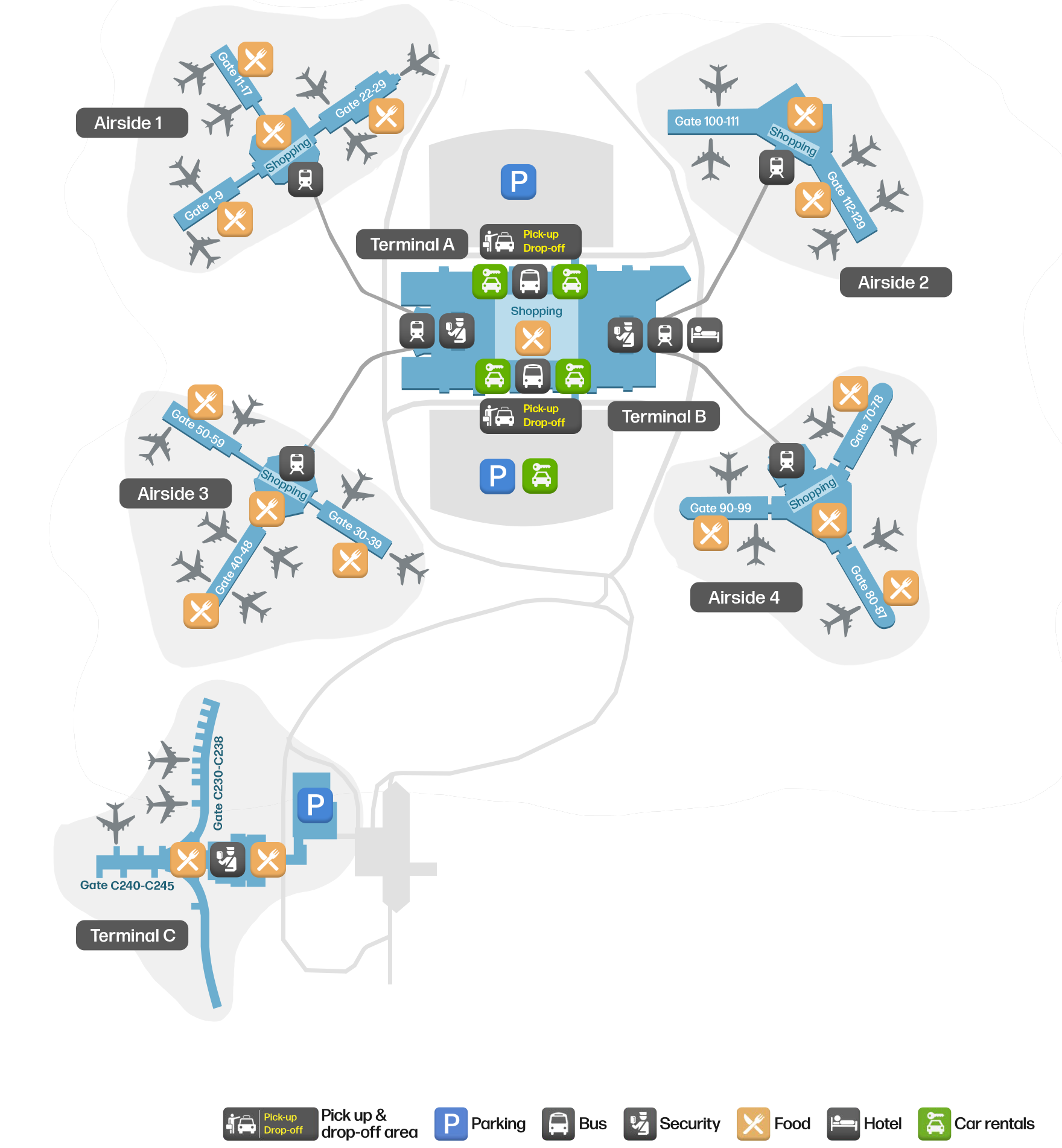 MCO Airport Terminal Map — Gates & Navigation