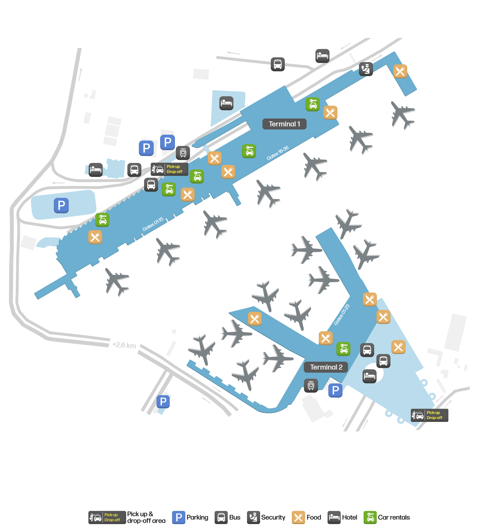 MEX Airport Terminal Map — Gates & Navigation