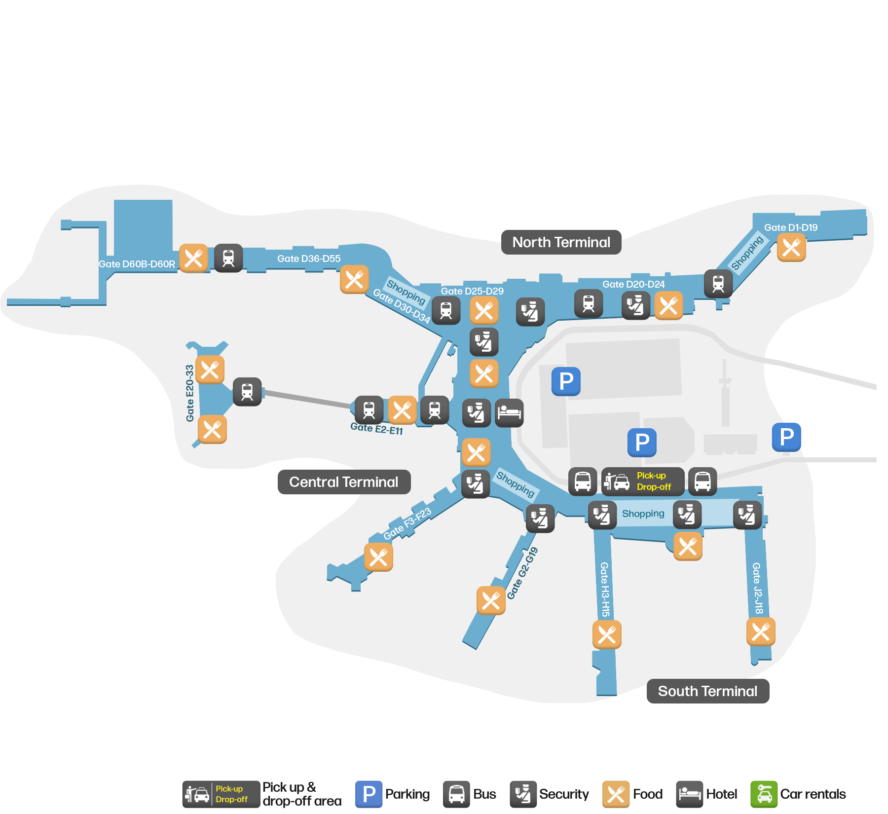 MIA Airport Terminal Map — Gates & Navigation