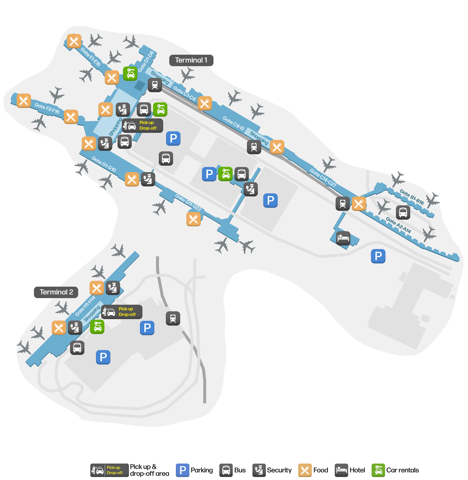 MSP Airport Terminal Map — Gates & Navigation