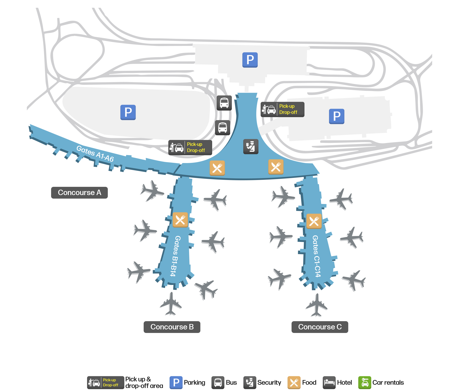 MSY Airport Terminal Map — Gates & Navigation
