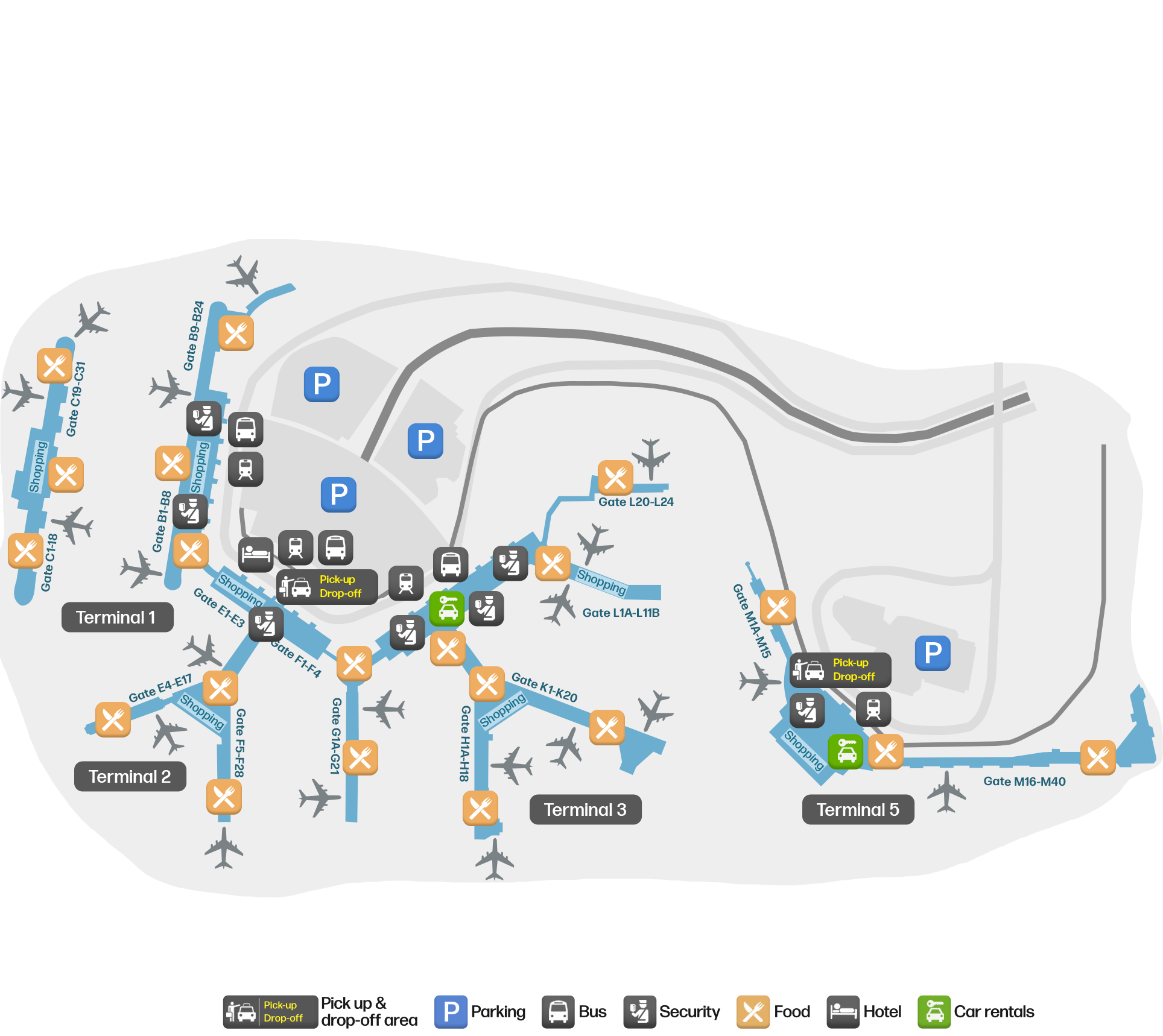 ORD Airport Terminal Map — Gates & Navigation