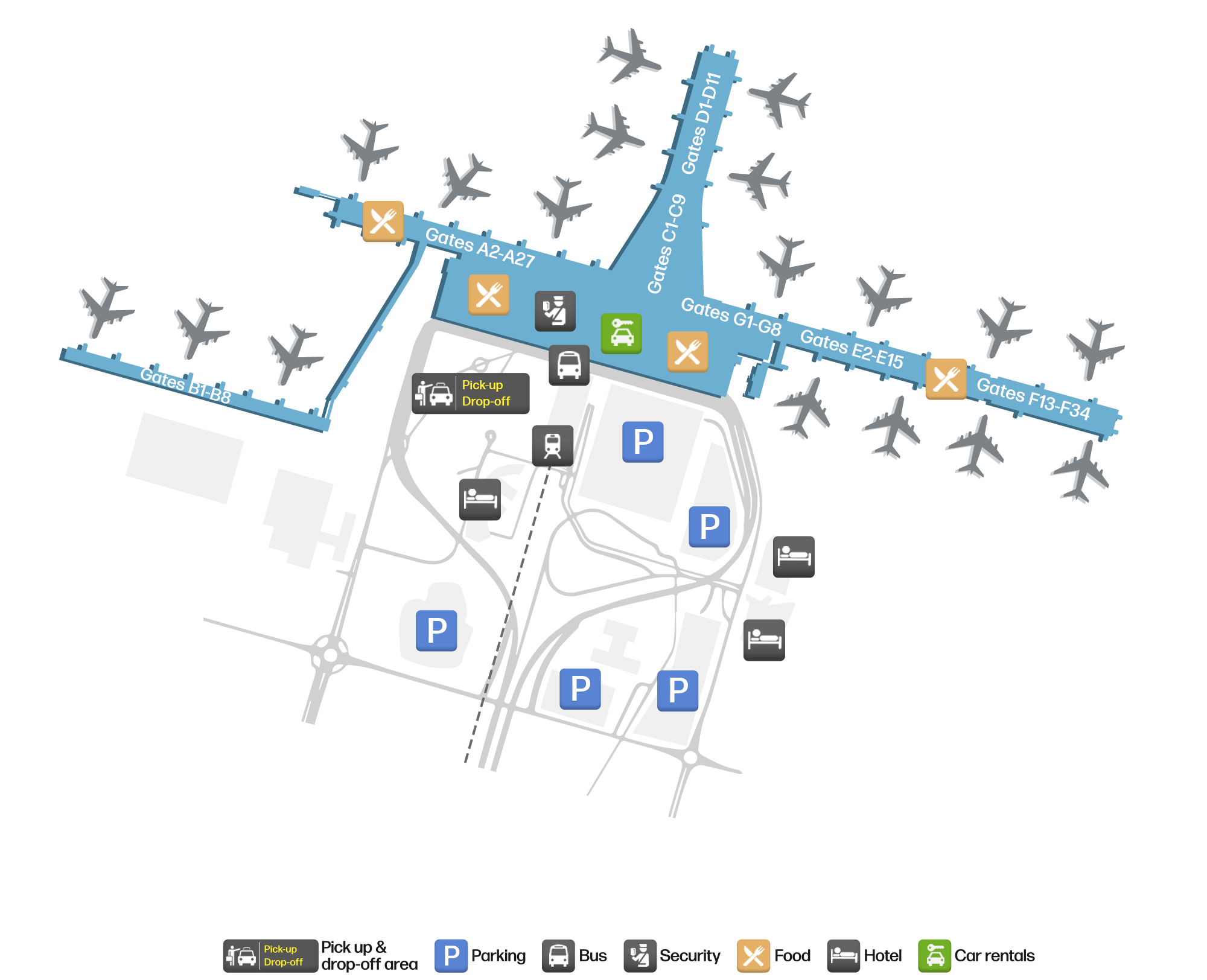 OSL Airport Terminal Map — Gates & Navigation