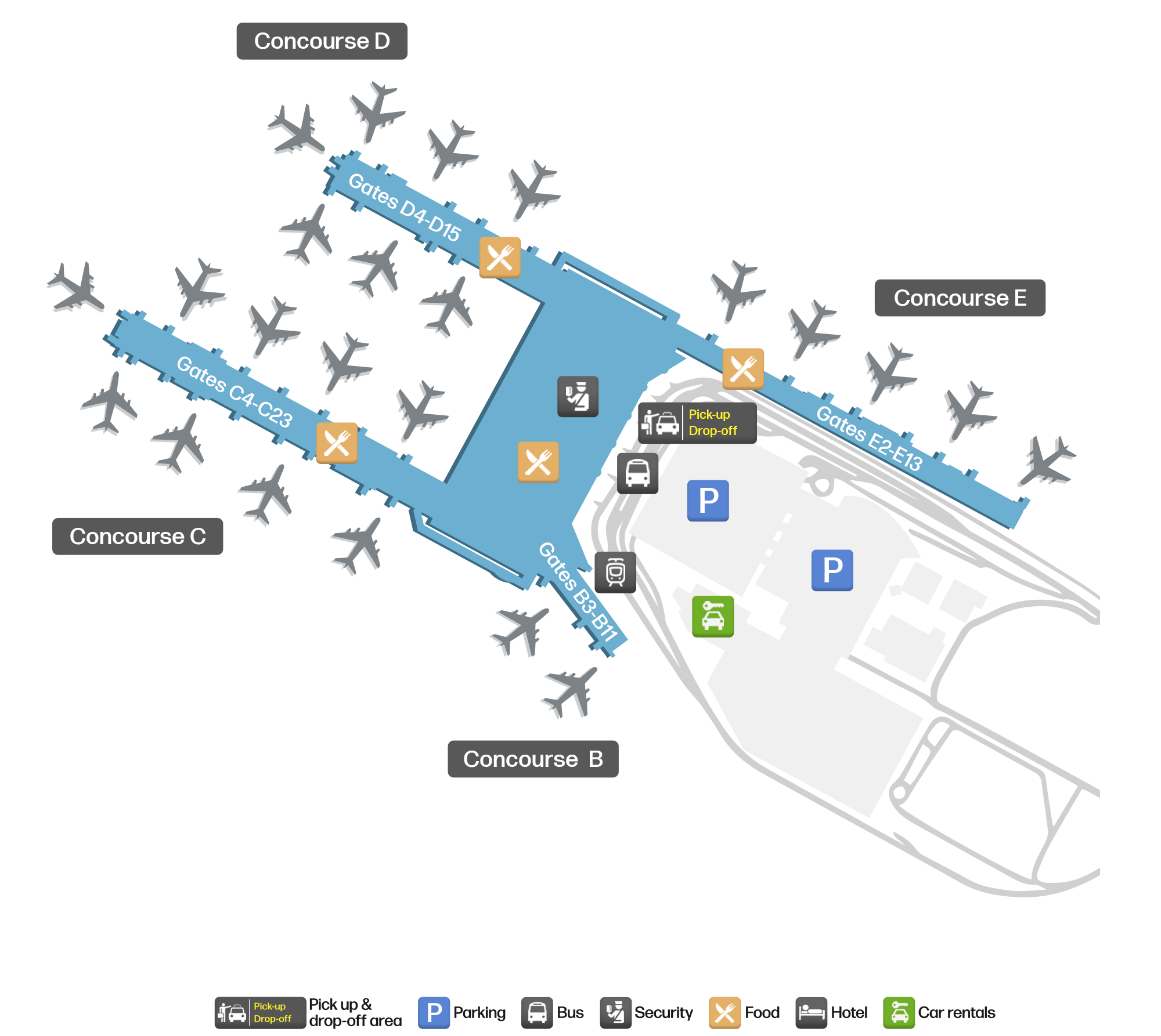 PDX Airport Terminal Map — Gates & Navigation