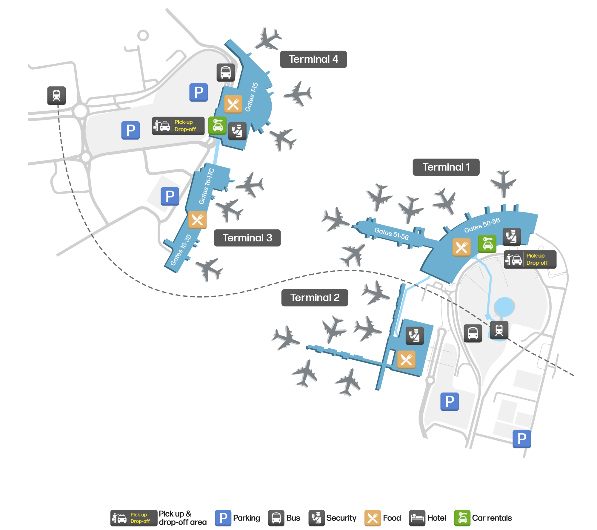 PER Airport Terminal Map — Gates & Navigation