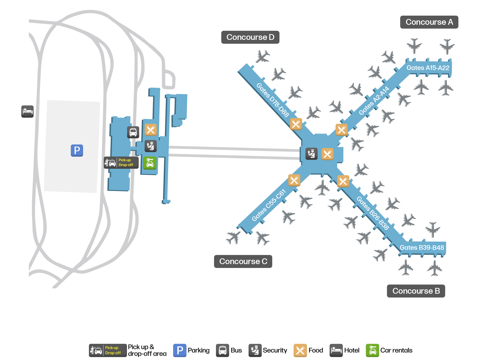 PIT Airport Terminal Map — Gates & Navigation