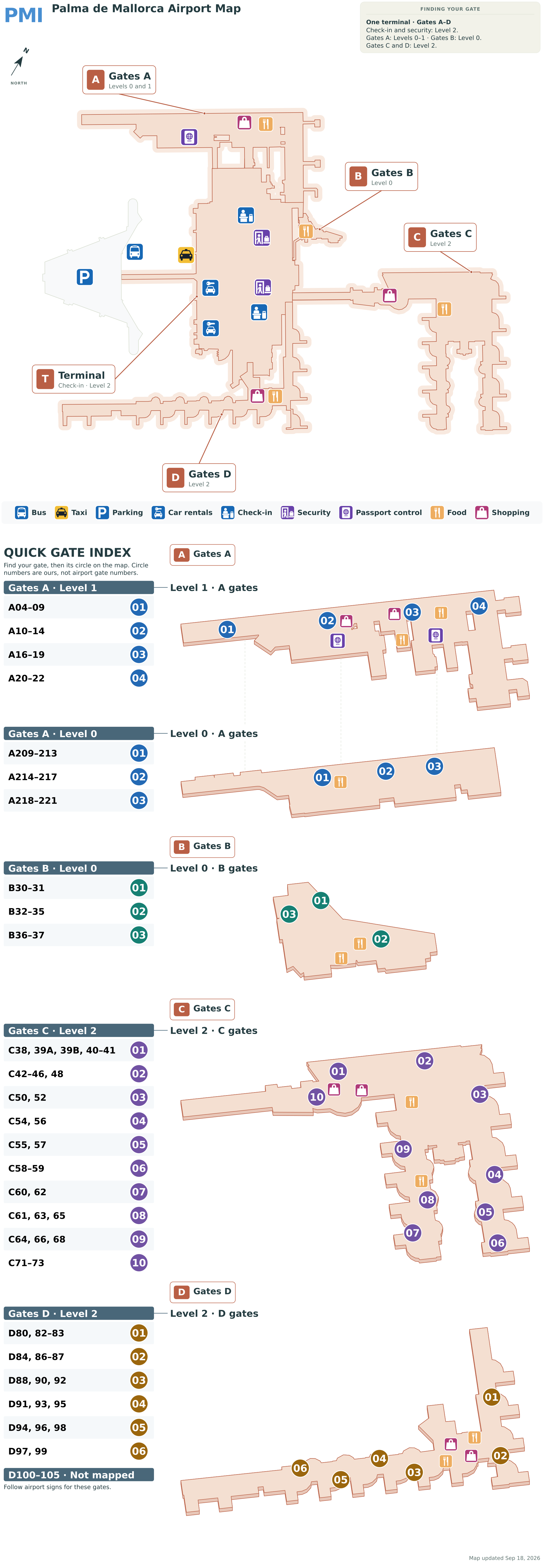 PMI Airport Terminal Map — Gates & Navigation
