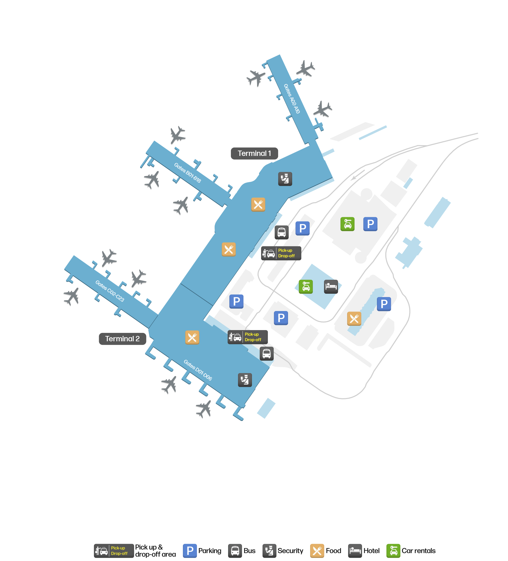 PRG Airport Terminal Map — Gates & Navigation