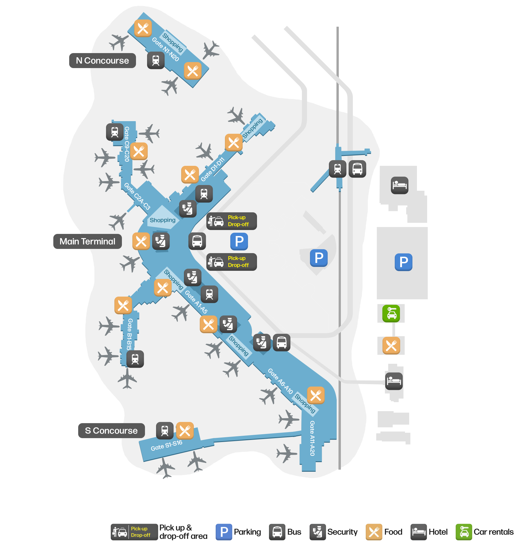 SEA Airport Terminal Map — Gates & Navigation