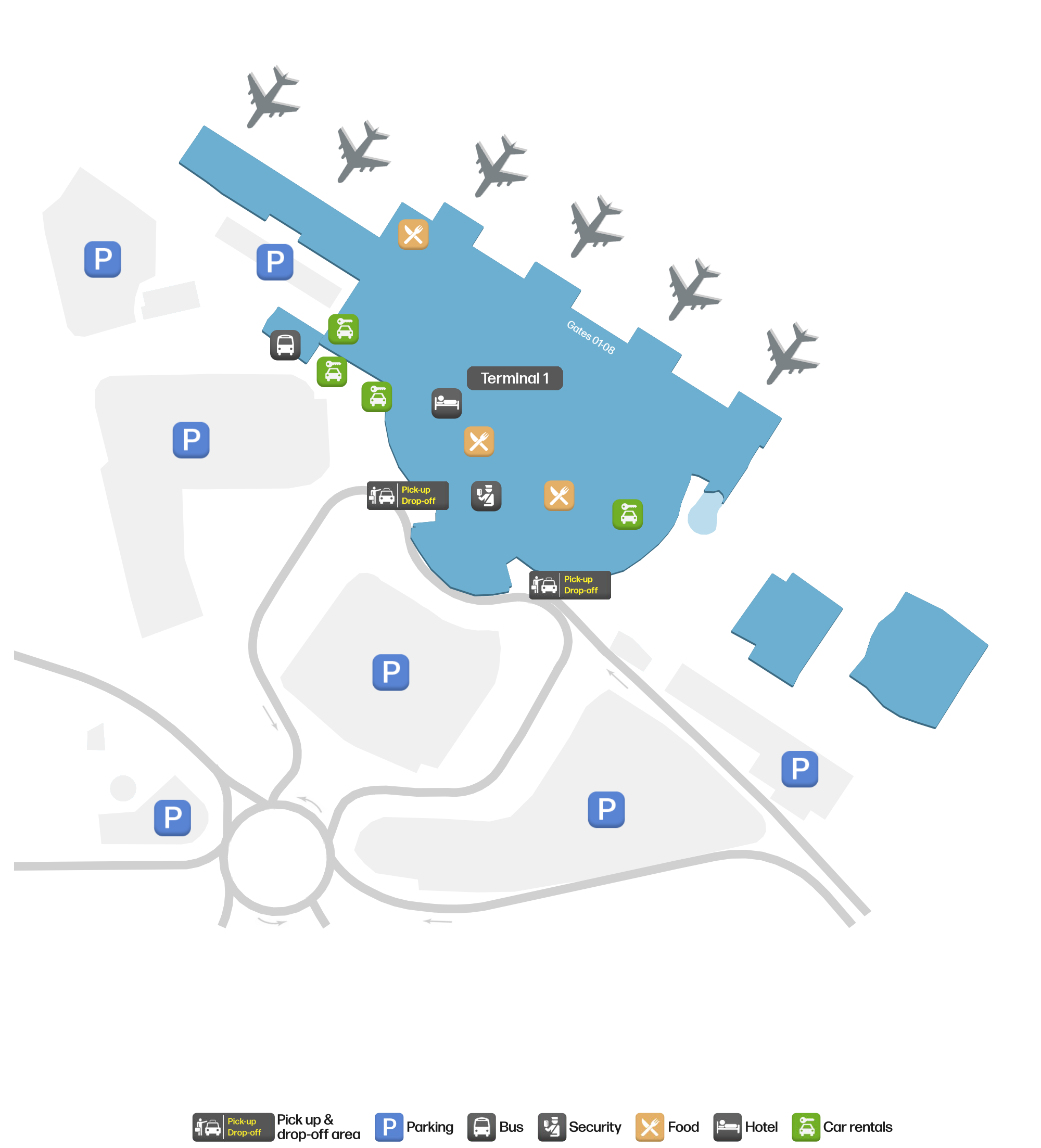 SHJ Airport Terminal Map — Gates & Navigation