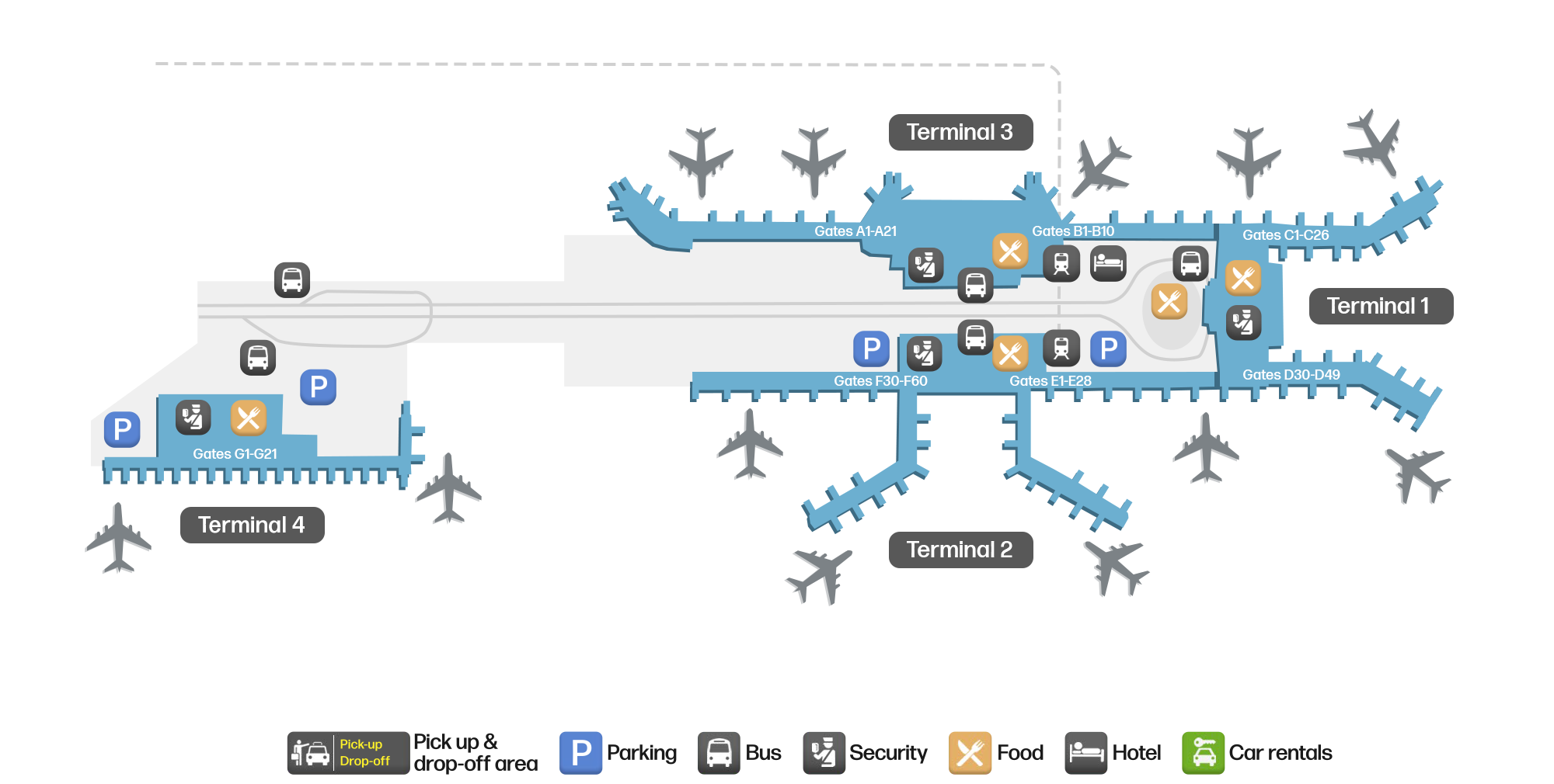 SIN Airport Terminal Map — Gates & Navigation