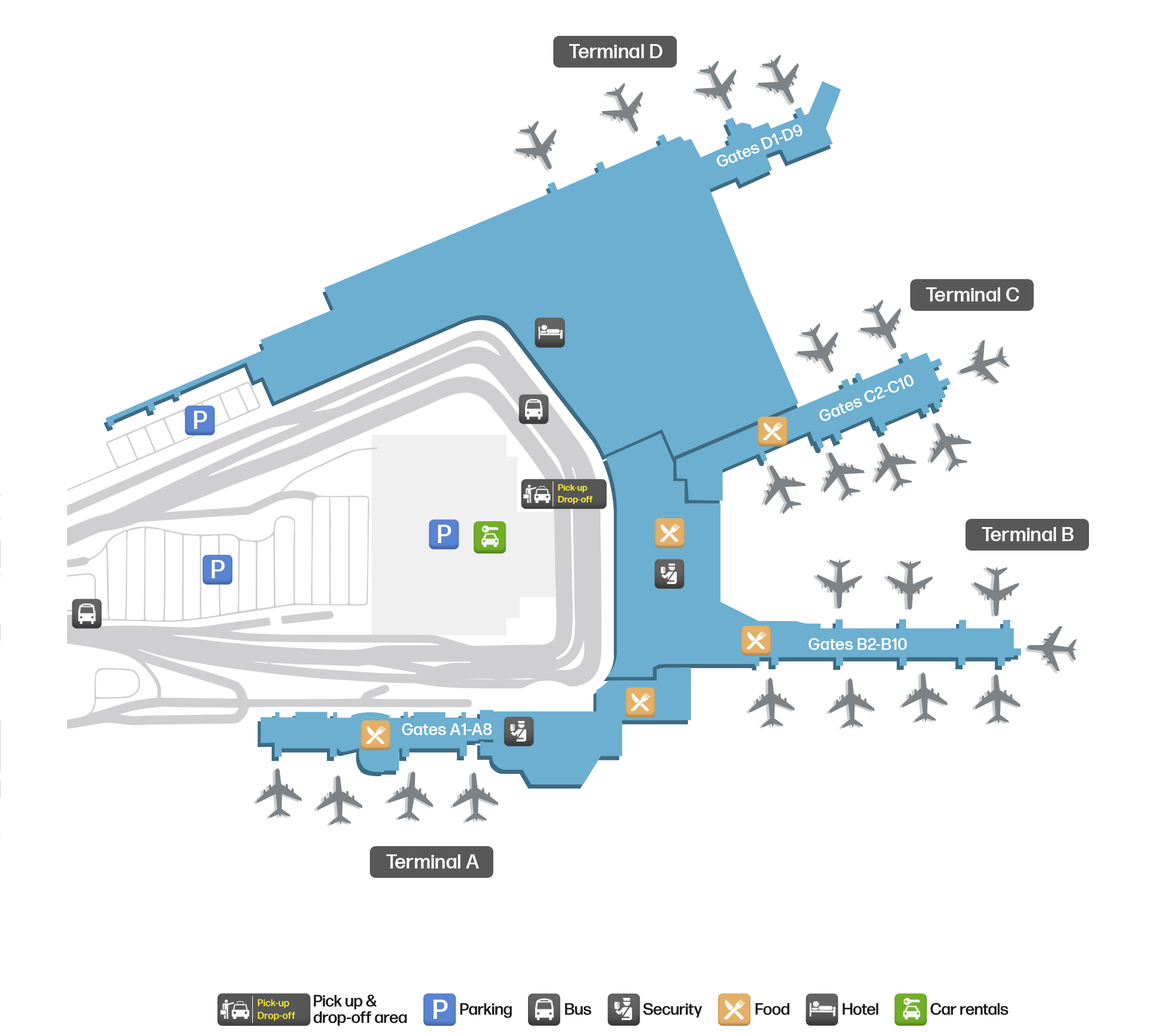 SJU Airport Terminal Map — Gates & Navigation