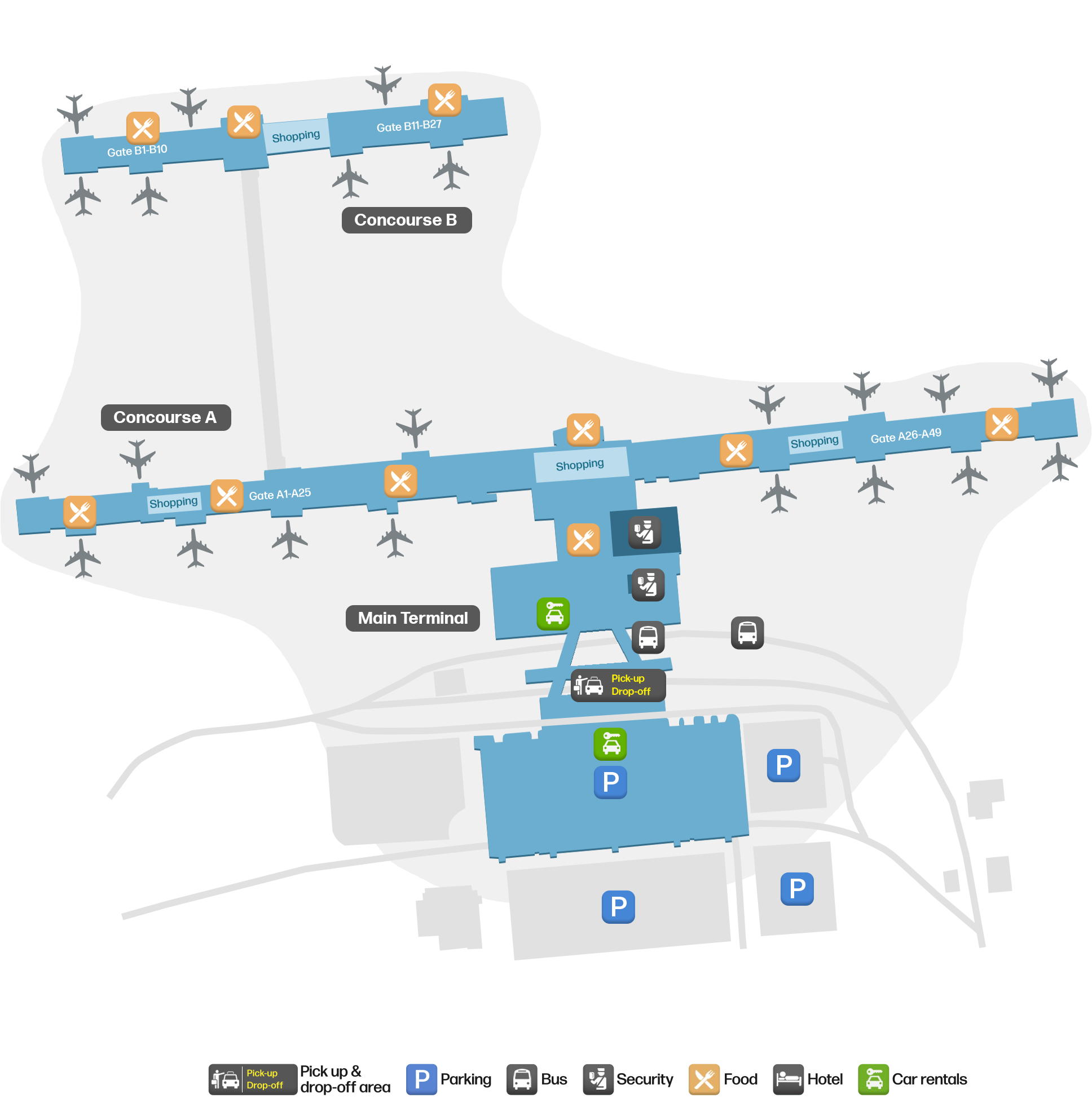 SLC Airport Terminal Map — Gates & Navigation
