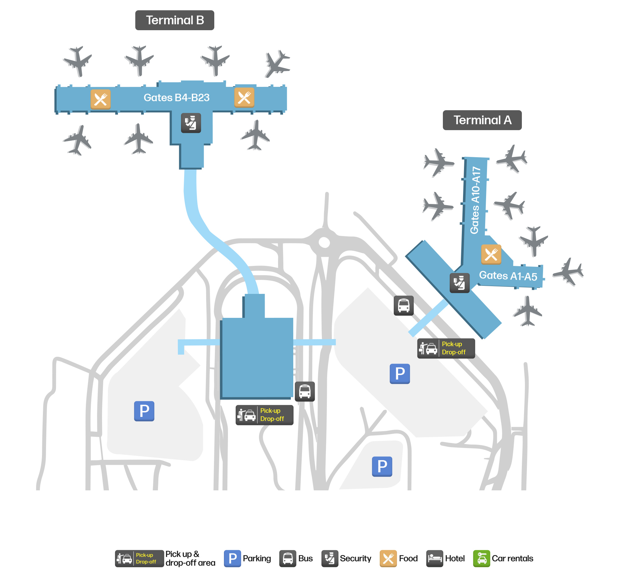 SMF Airport Terminal Map — Gates & Navigation