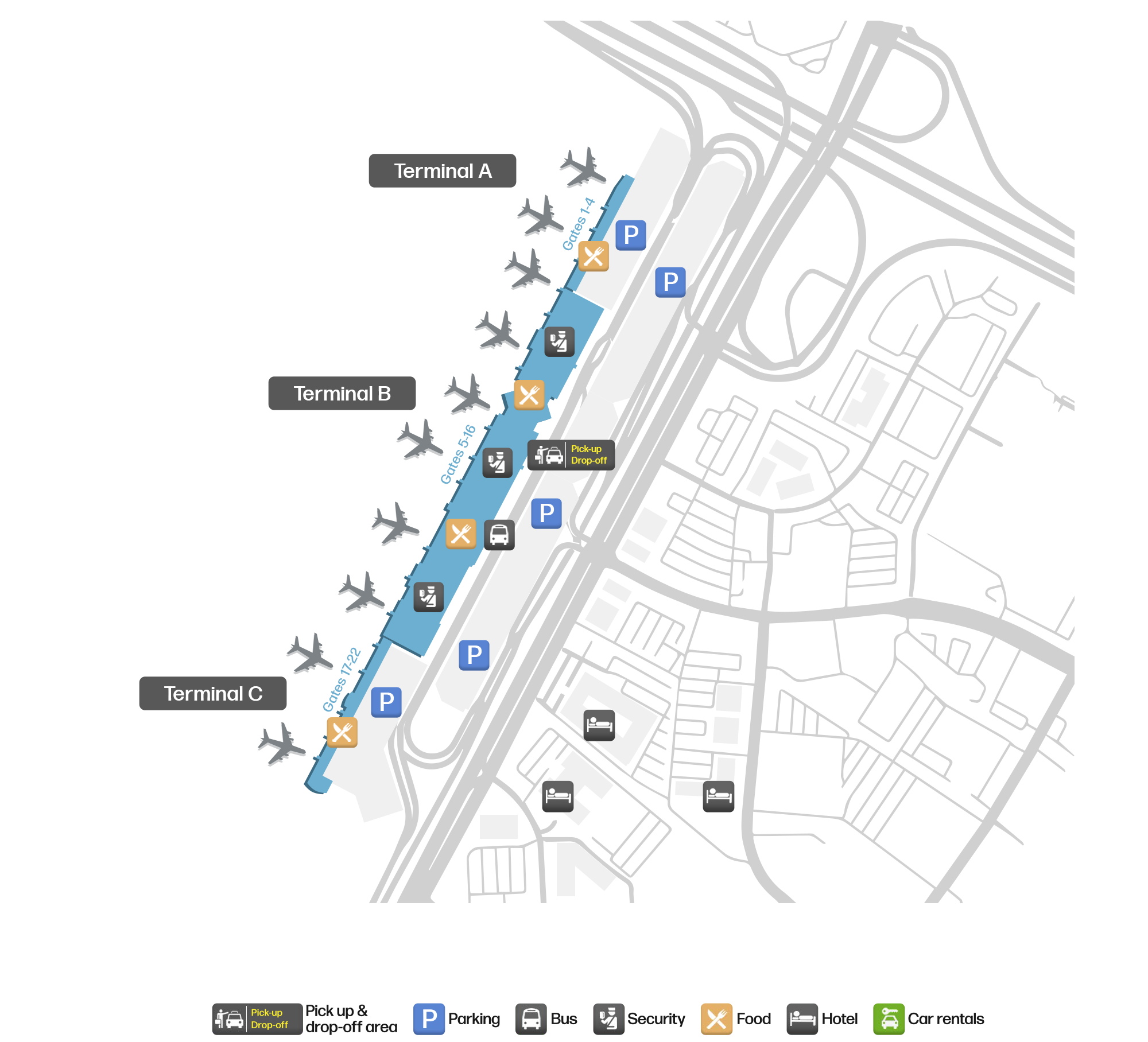 SNA Airport Terminal Map — Gates & Navigation