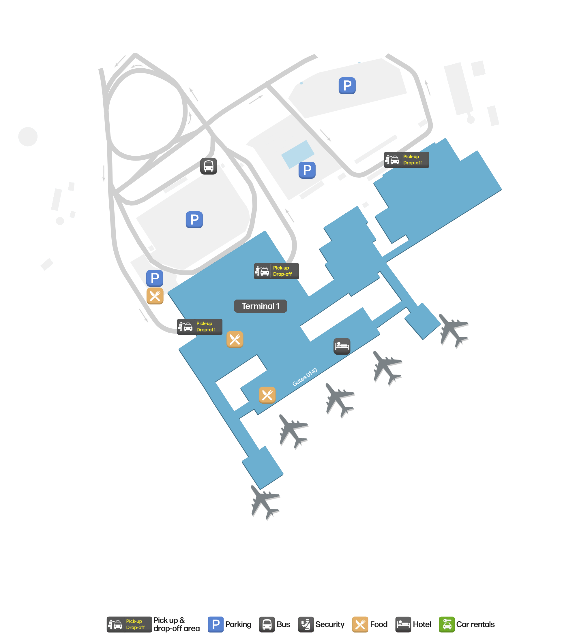 TAS Airport Terminal Map — Gates & Navigation