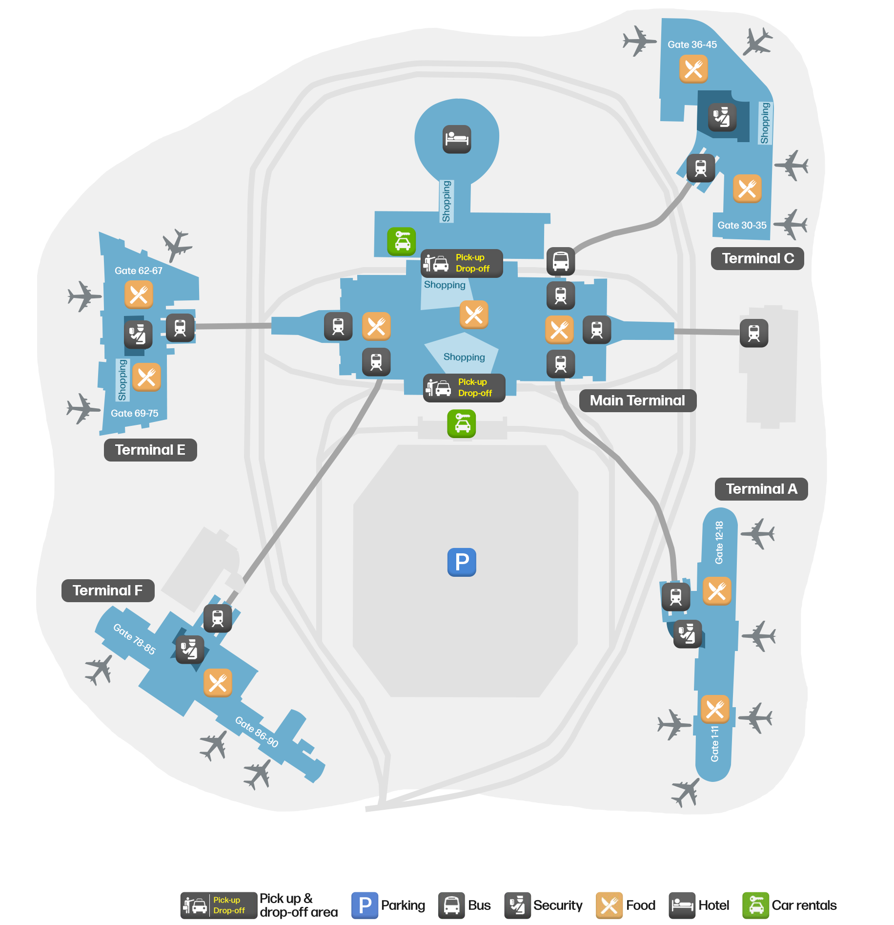 TPA Airport Terminal Map — Gates & Navigation